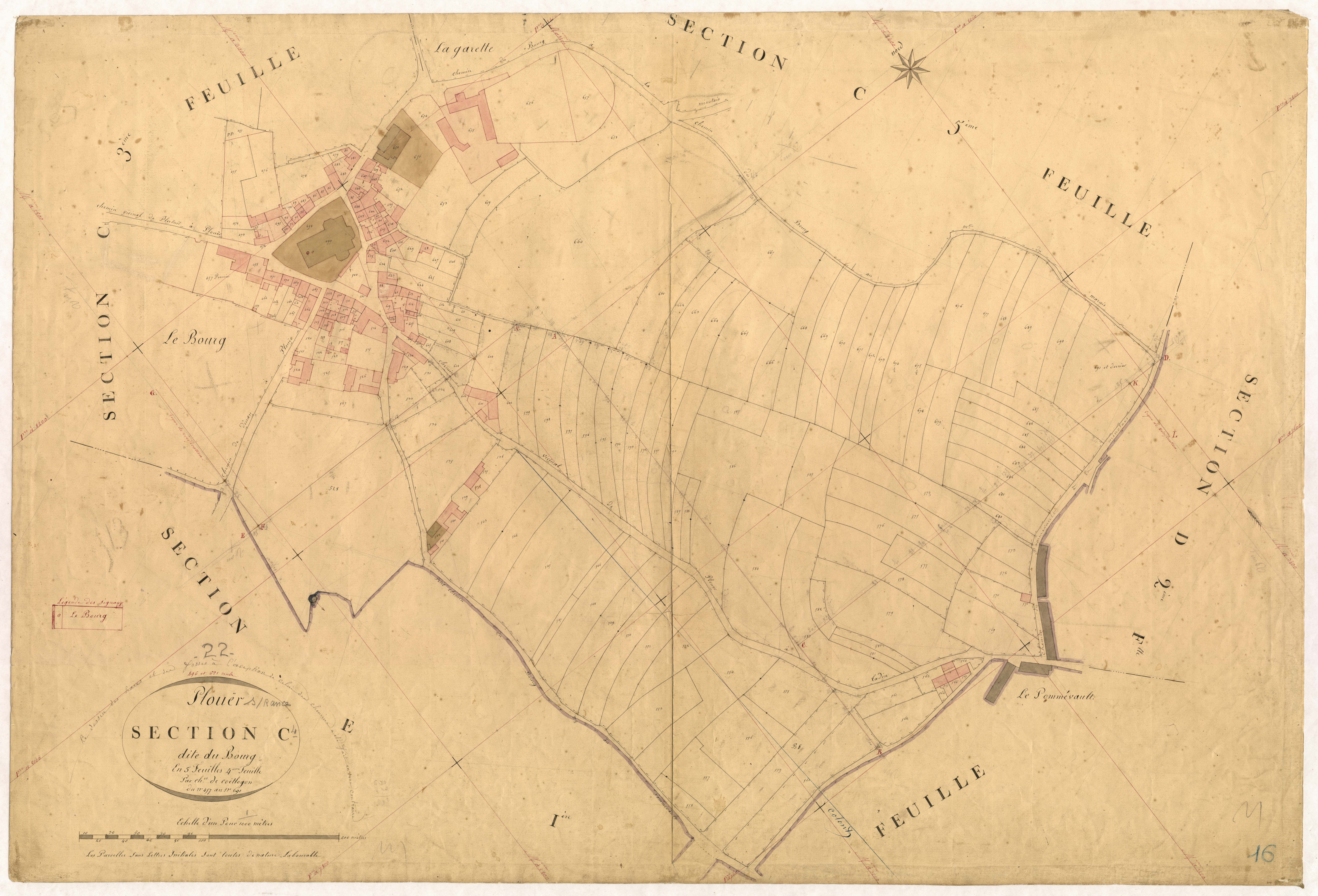 Plouër-sur-Rance - Section C, 4e feuille