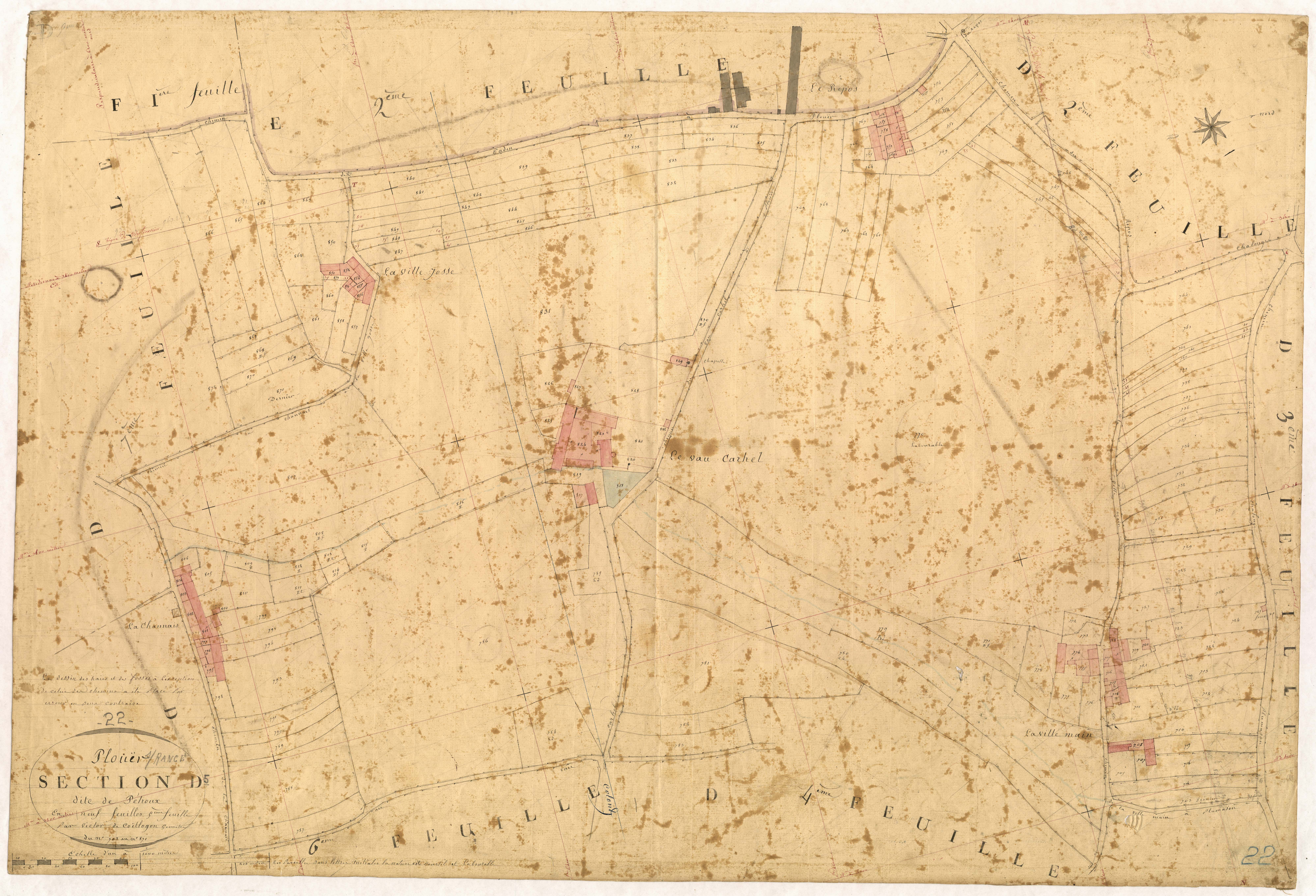 Plouër-sur-Rance - Section D, 5e feuille