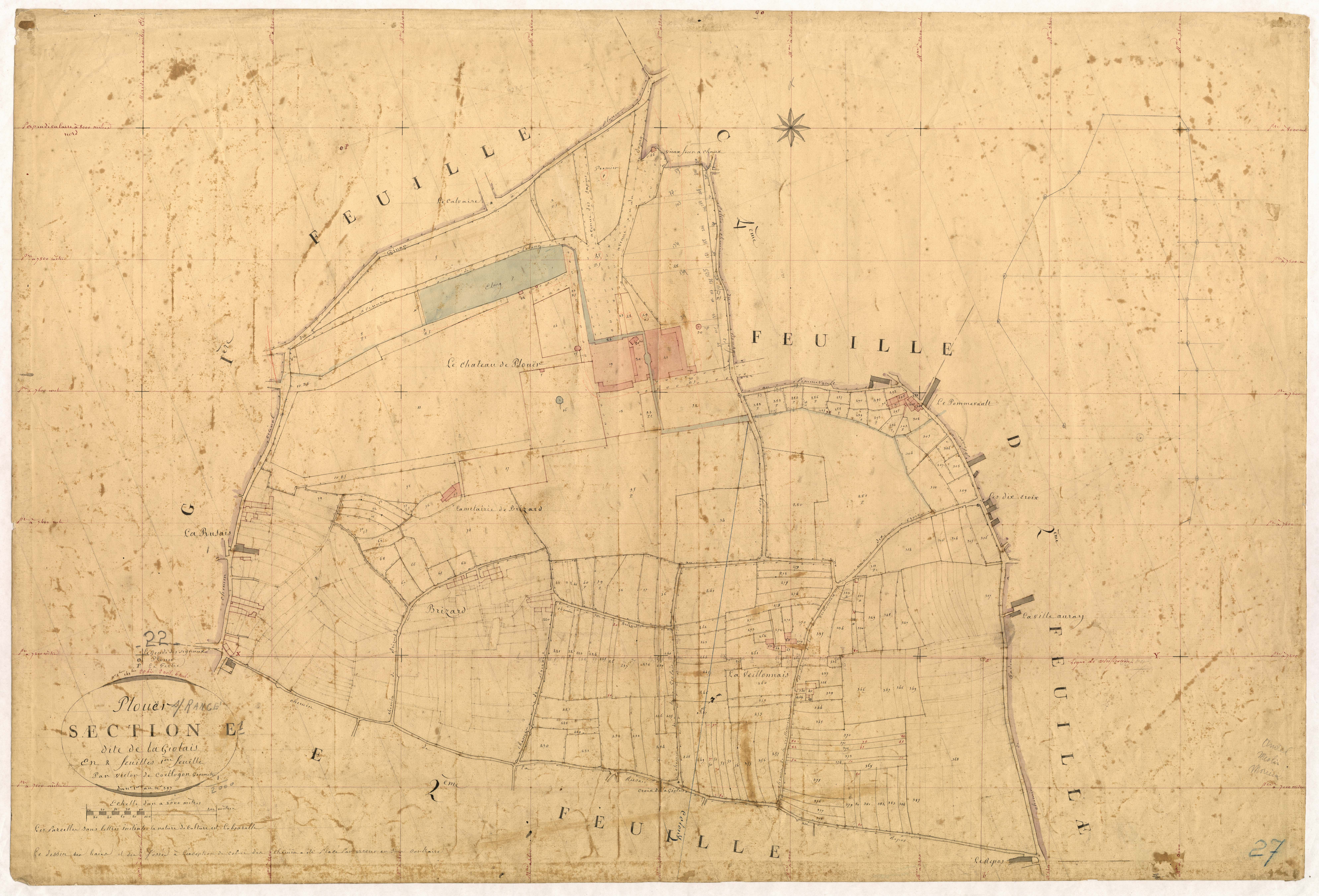 Plouër-sur-Rance - Section E, 1re feuille