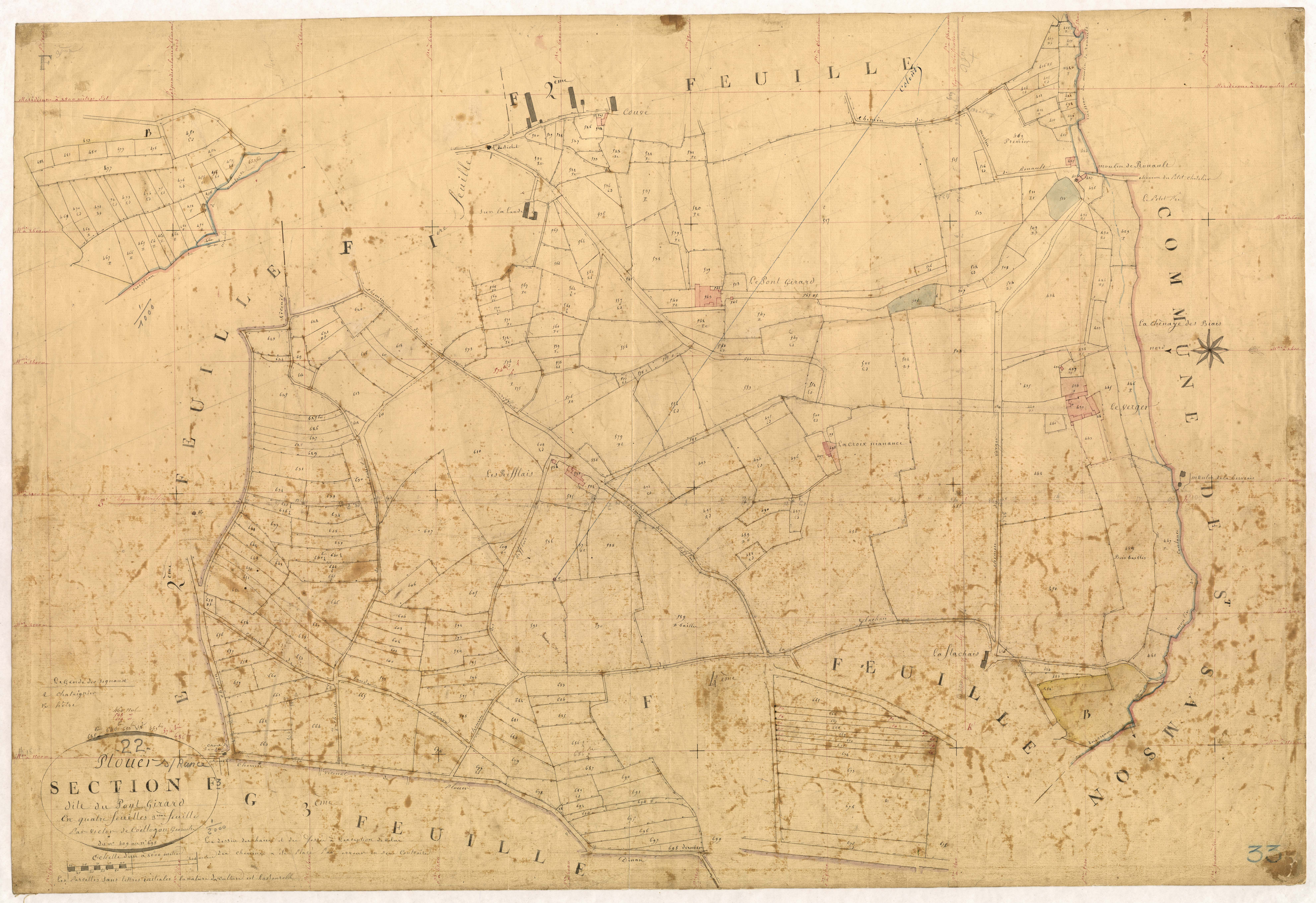 Plouër-sur-Rance - Section F, 3e feuille