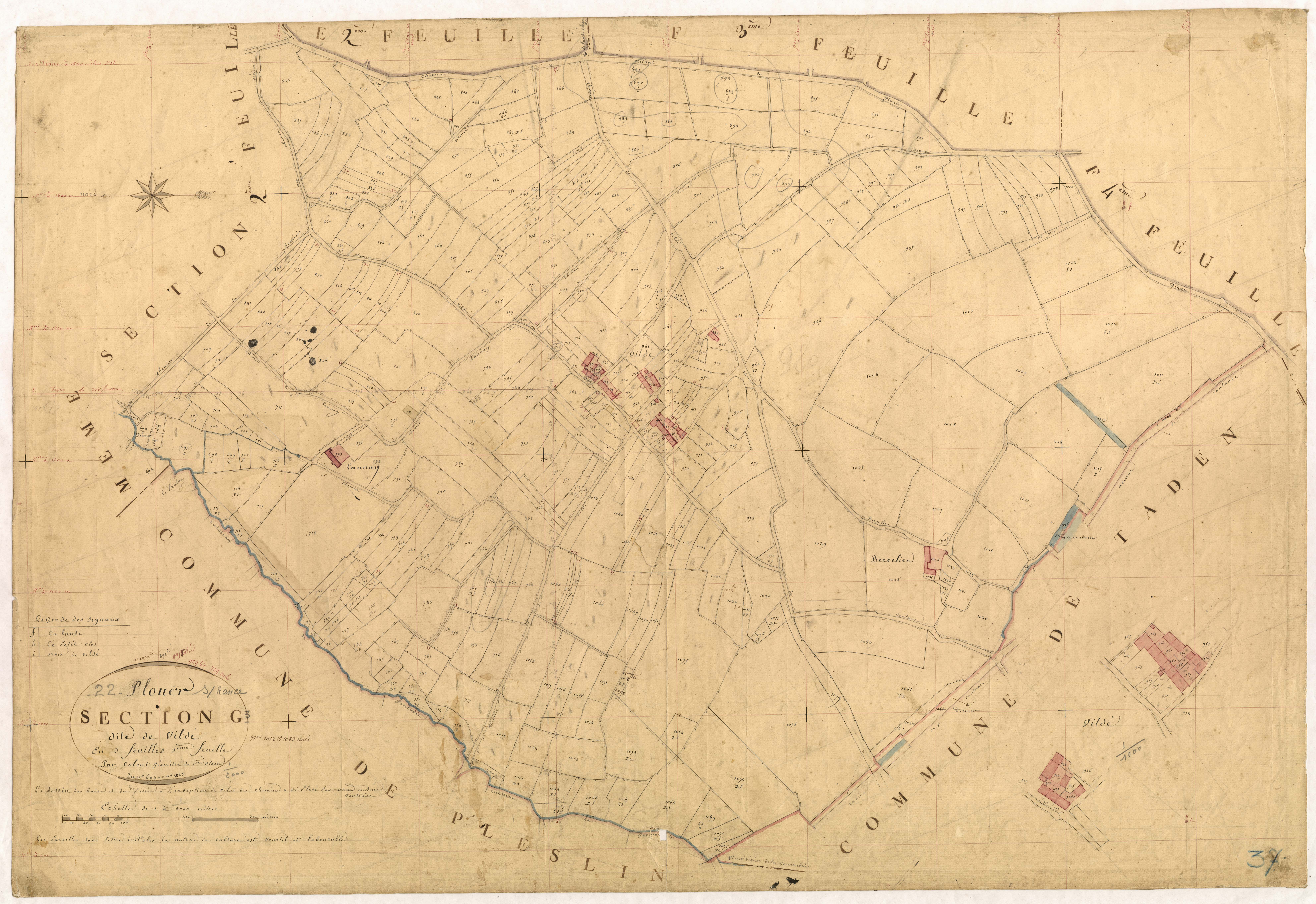 Plouër-sur-Rance - Section G, 3e feuille