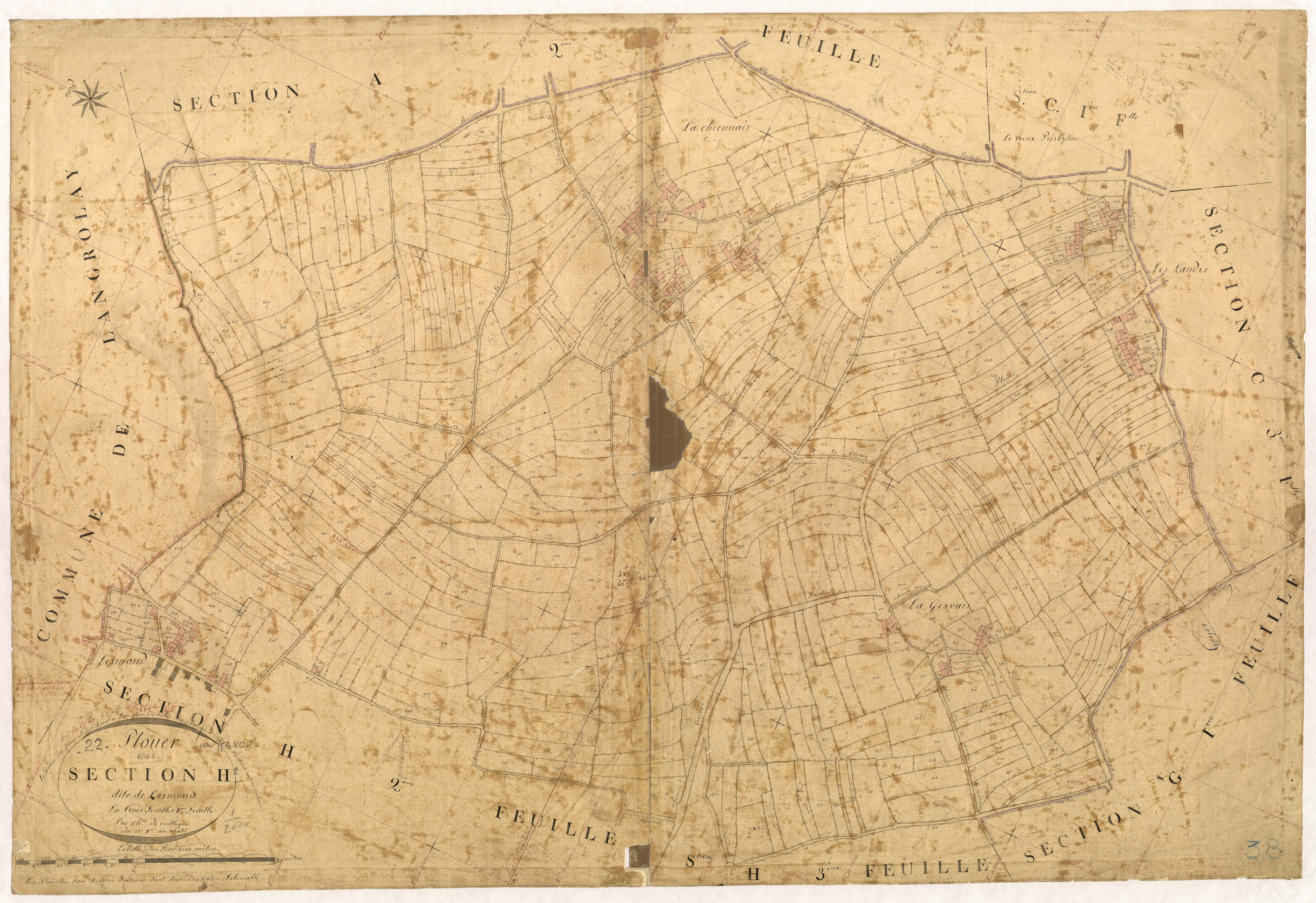 Plouër-sur-Rance - Section H, 1re feuille