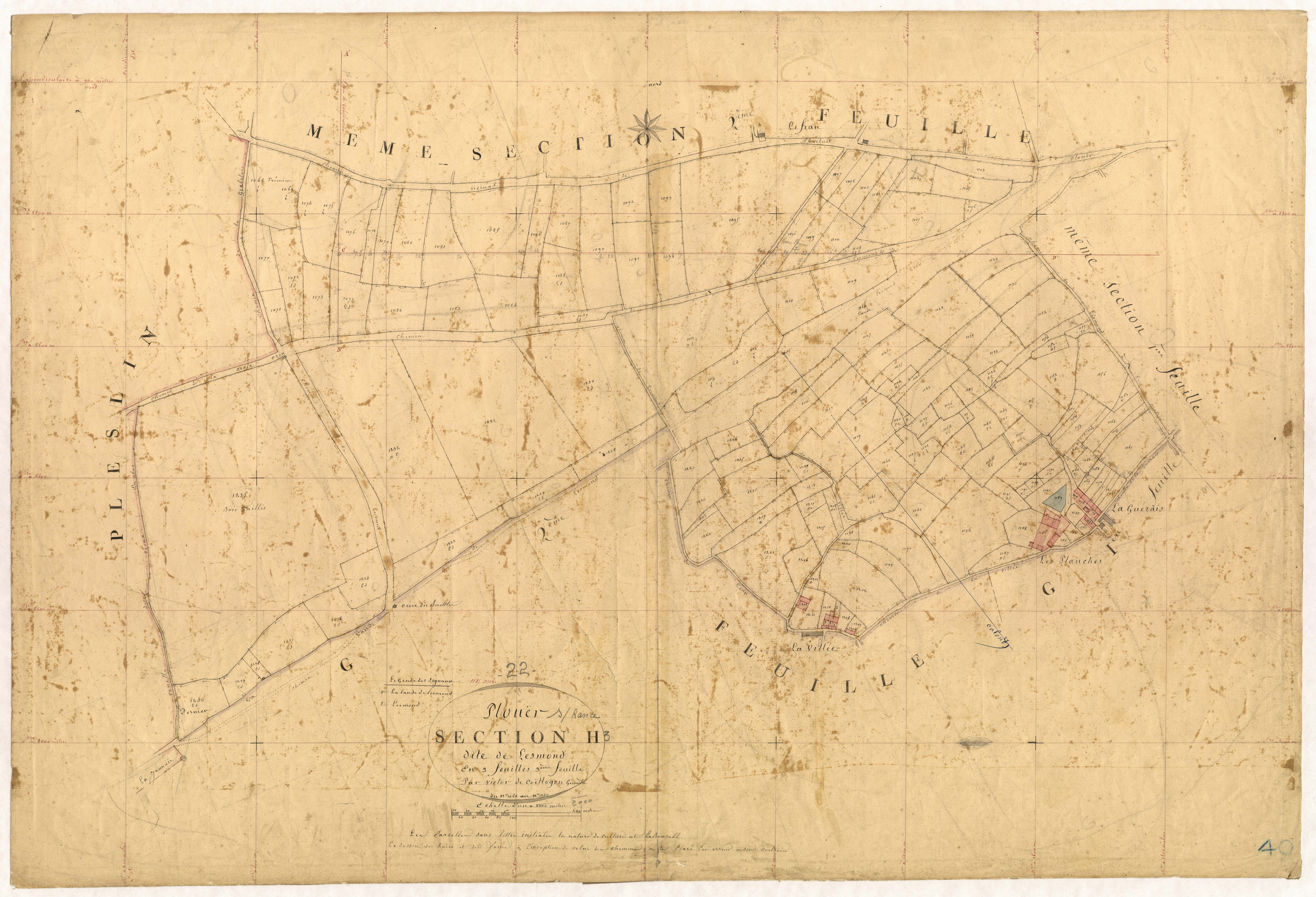 Plouër-sur-Rance - Section H, 3e feuille