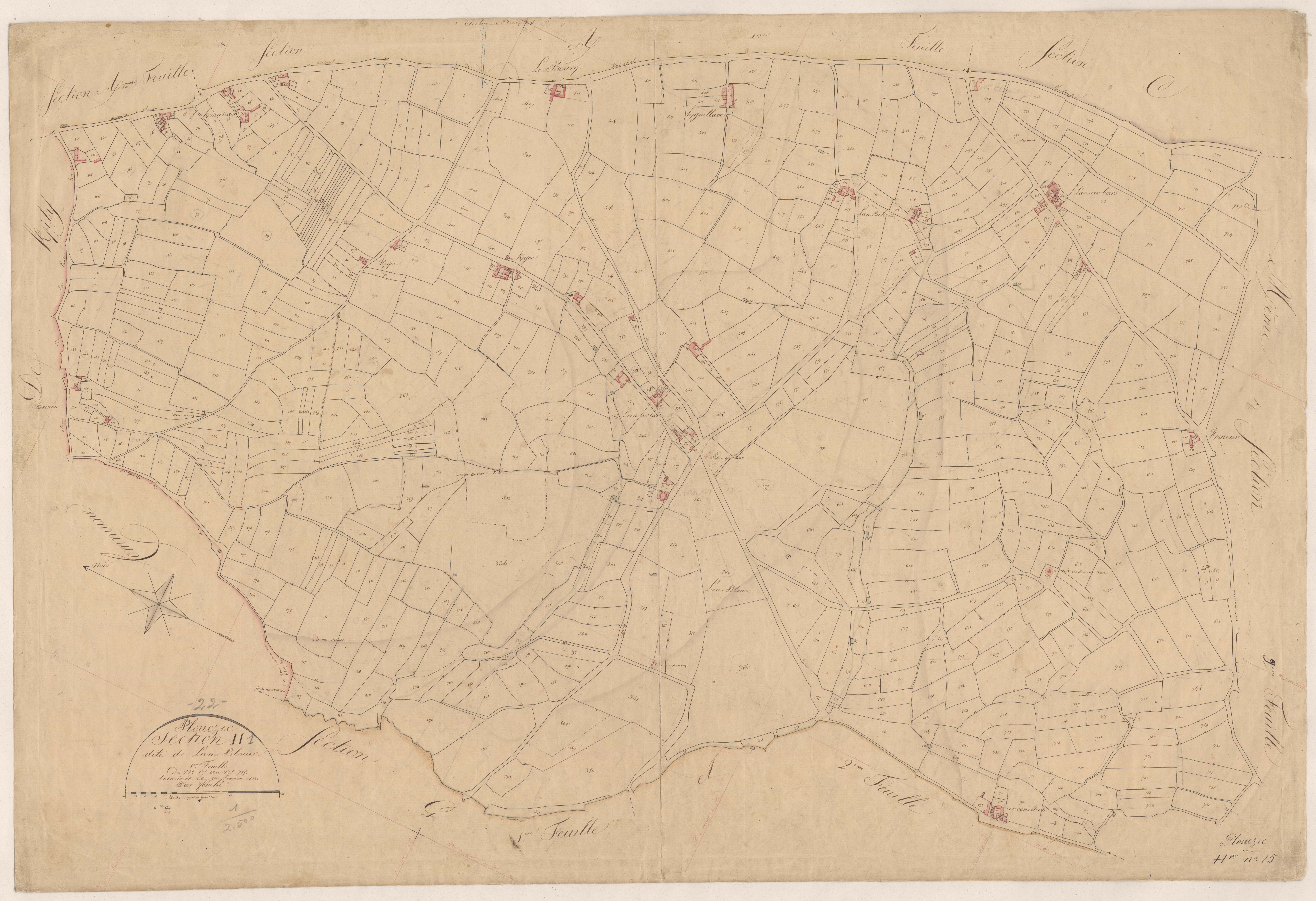 Plouézec - Section H, 1re feuille