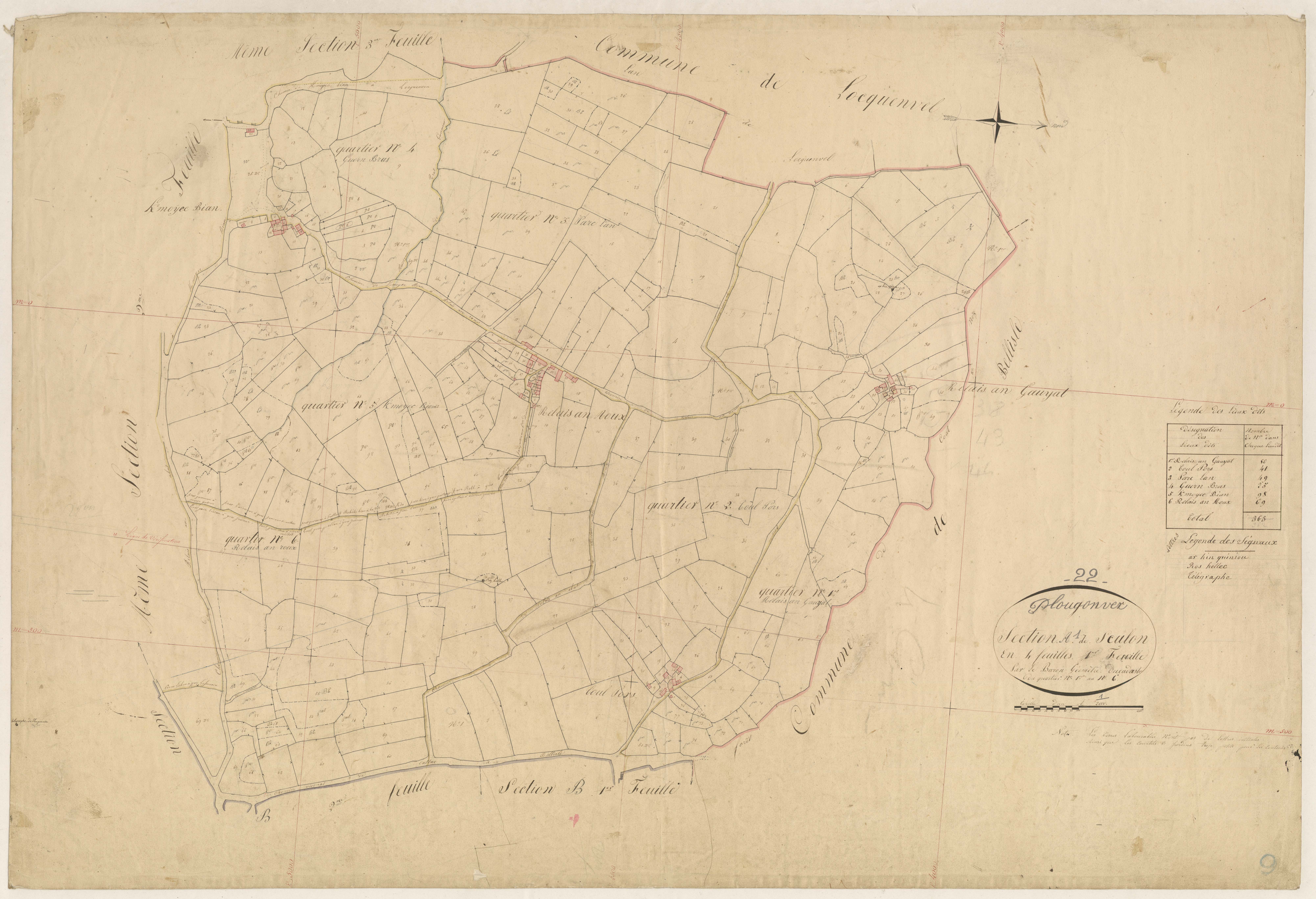 Plougonver - Section A, 1re feuille