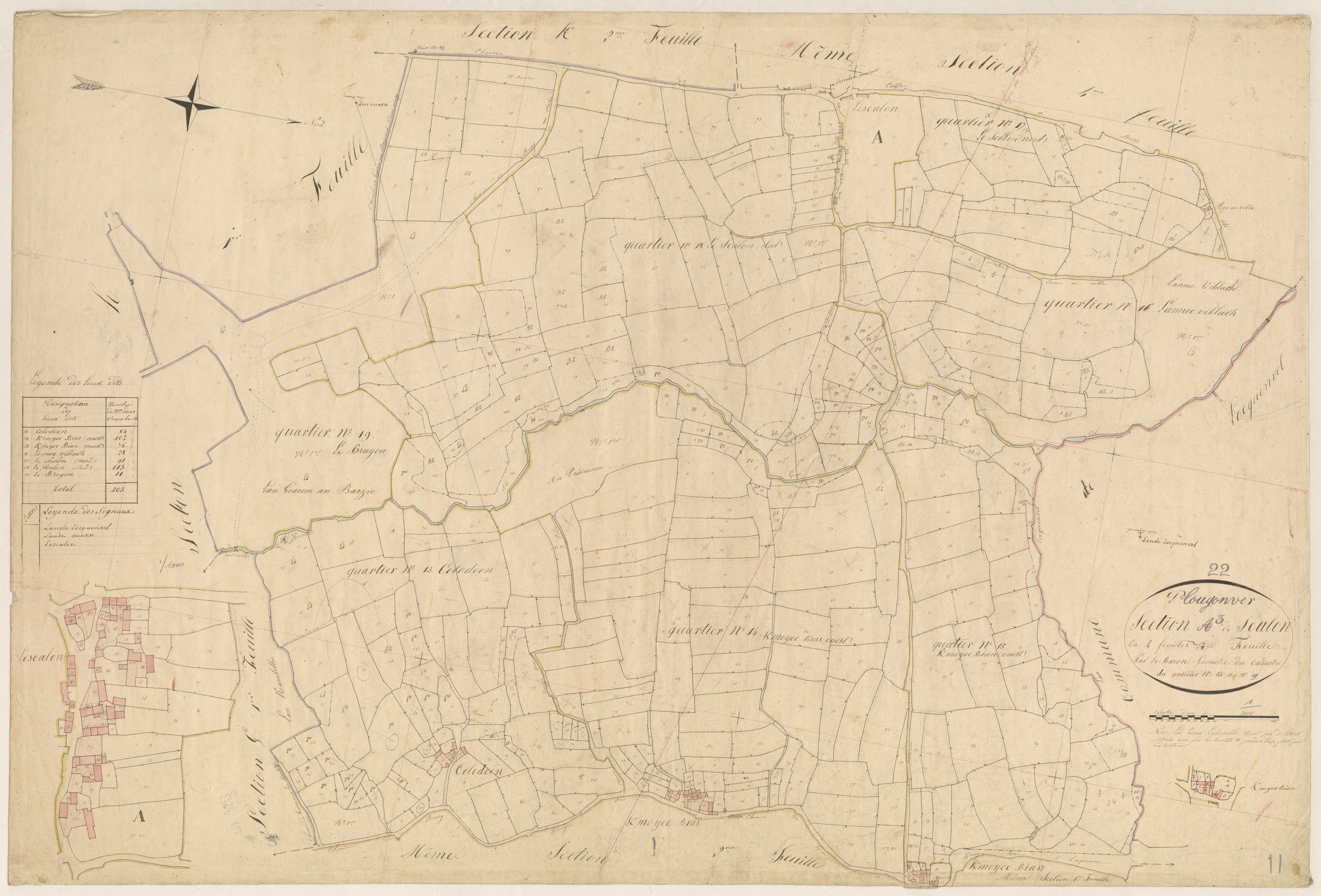 Plougonver - Section A, 3e feuille