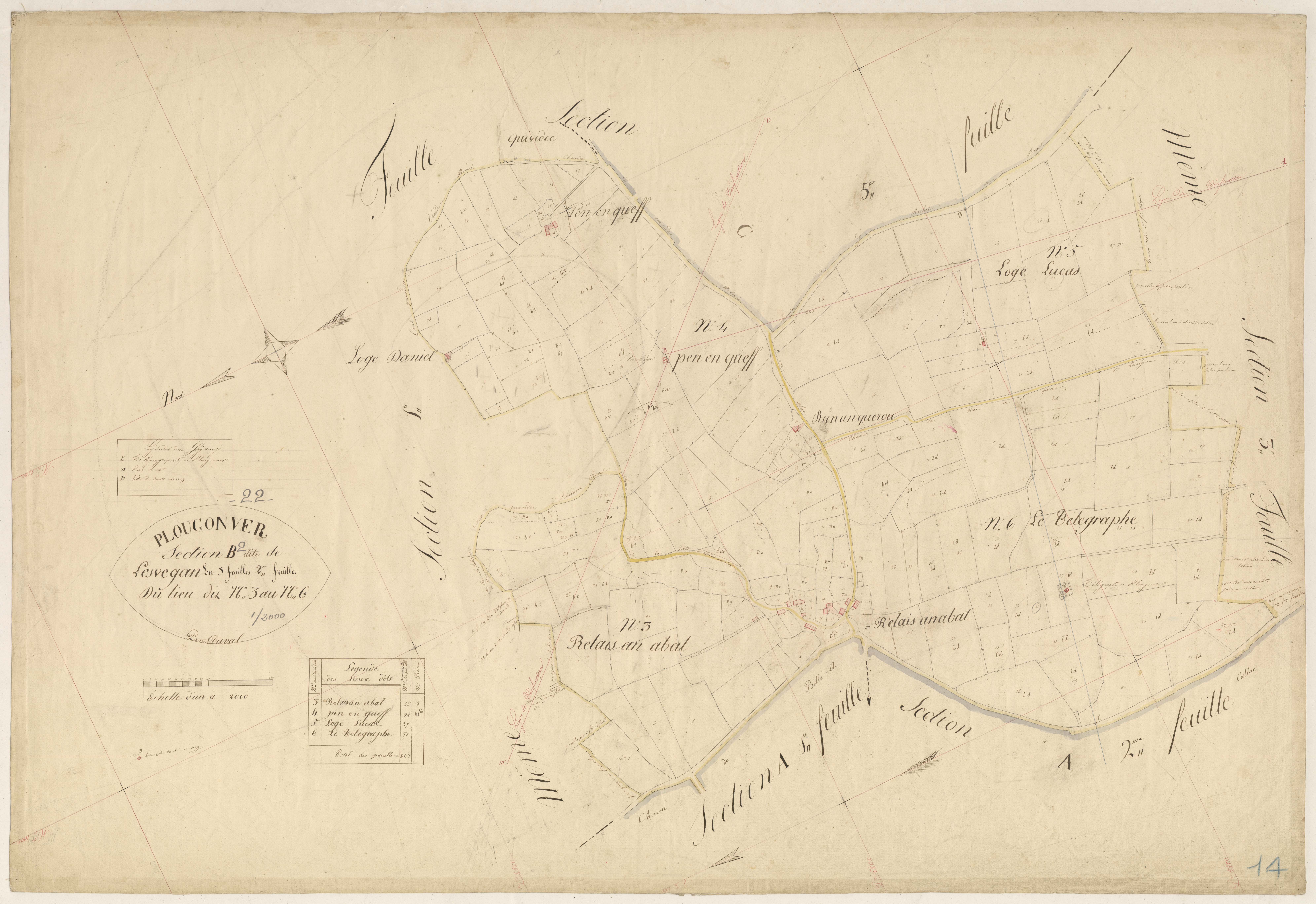 Plougonver - Section B, 2e feuille