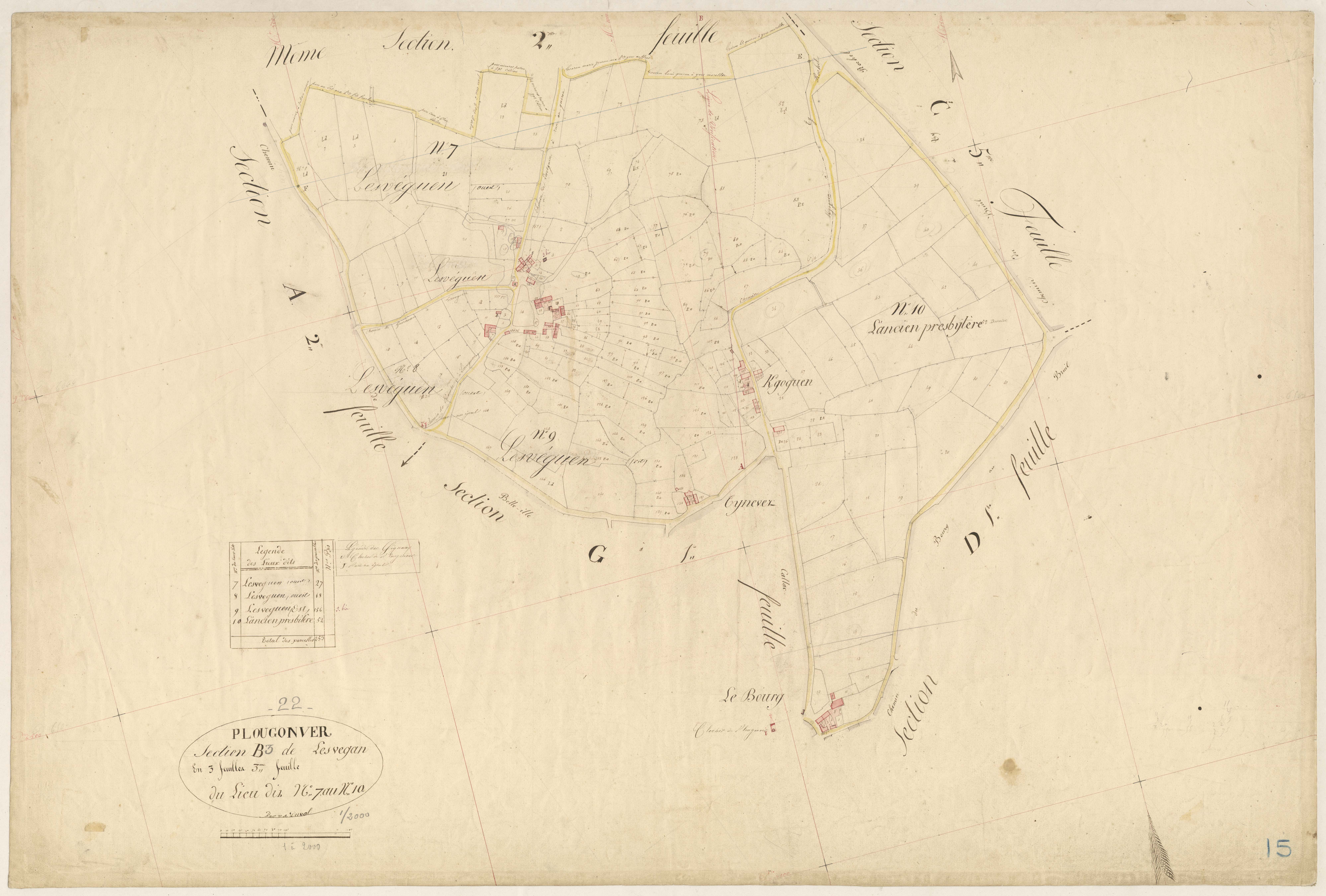 Plougonver - Section B, 3e feuille