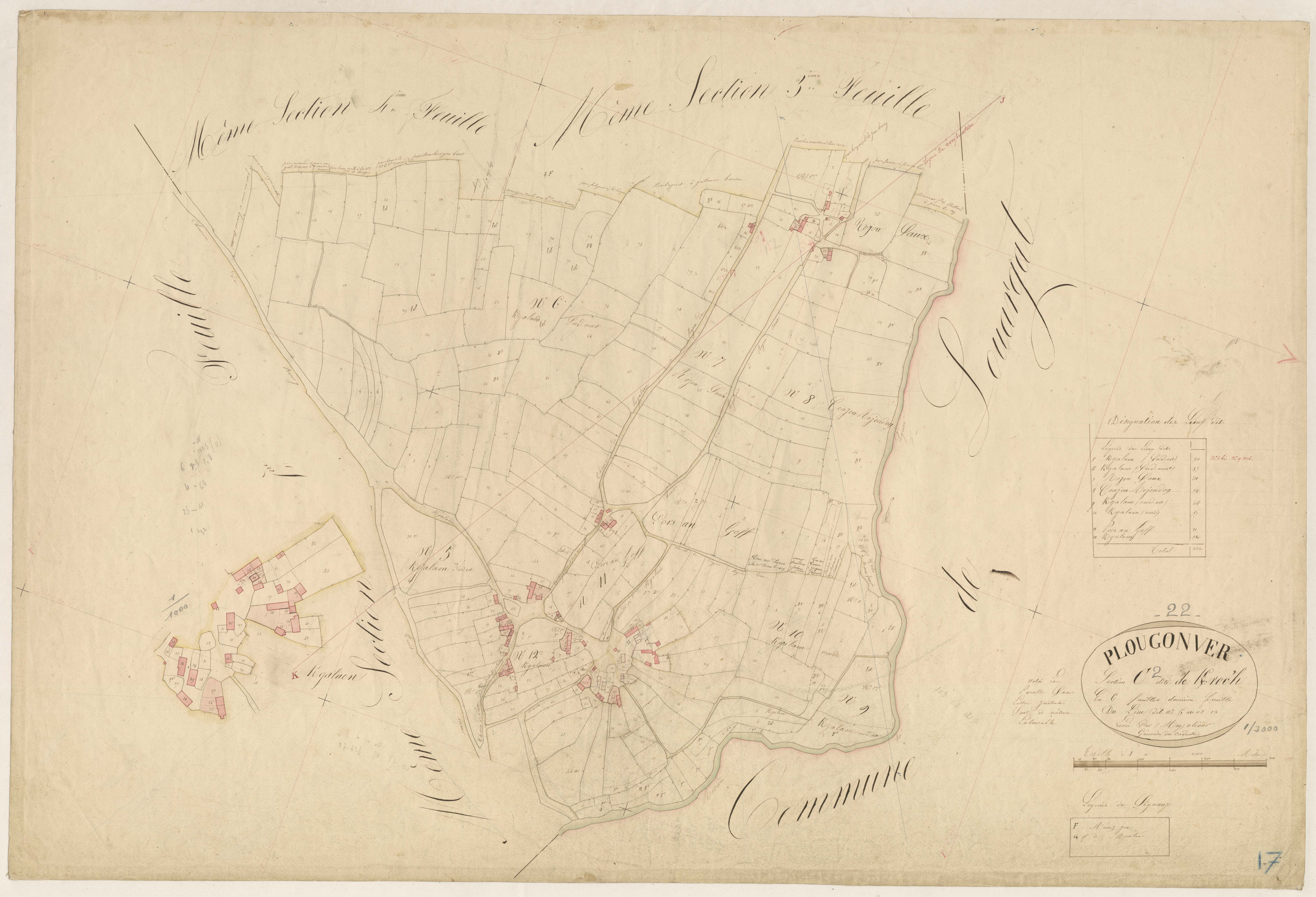 Plougonver - Section C, 2e feuille