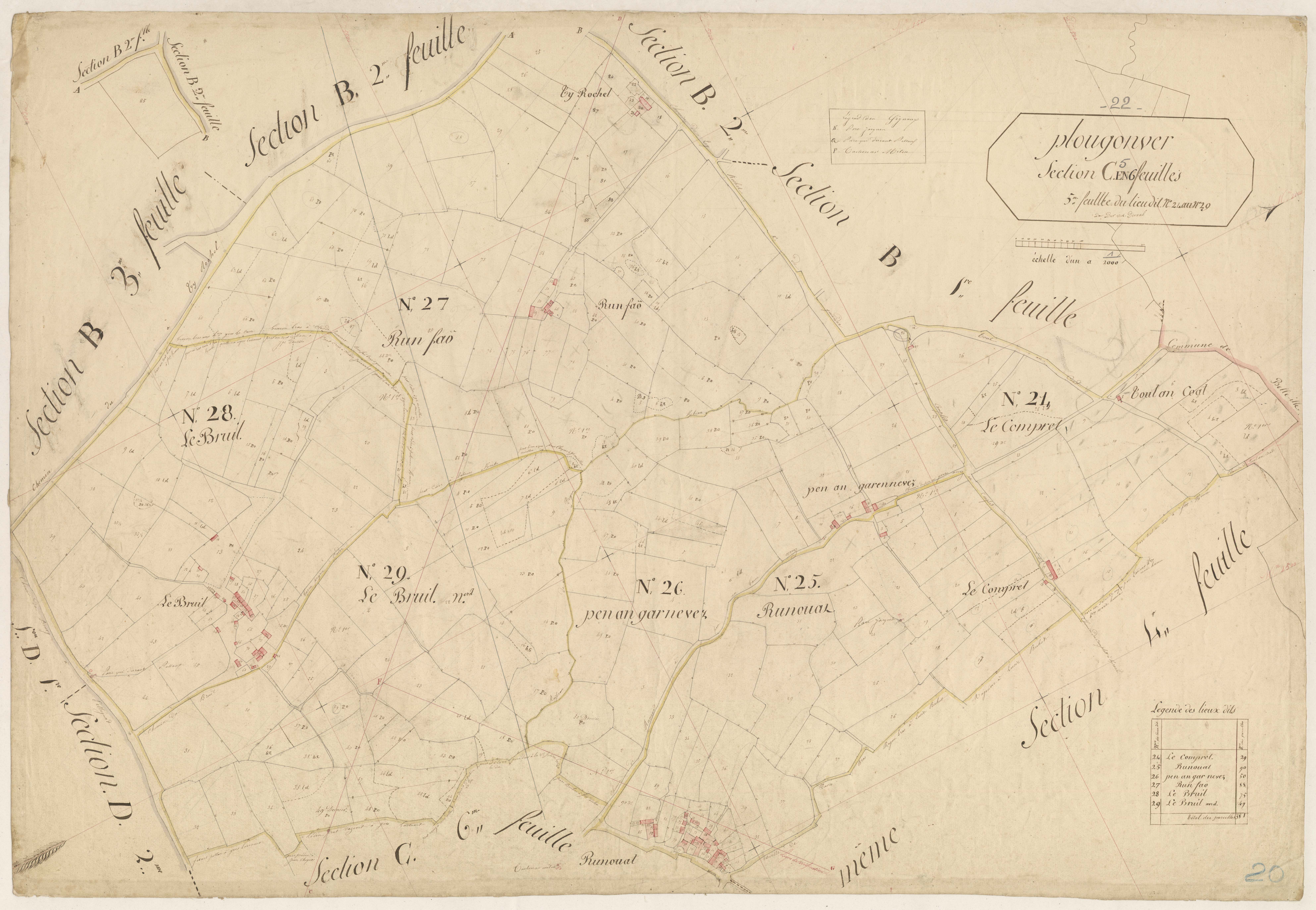 Plougonver - Section C, 5e feuille