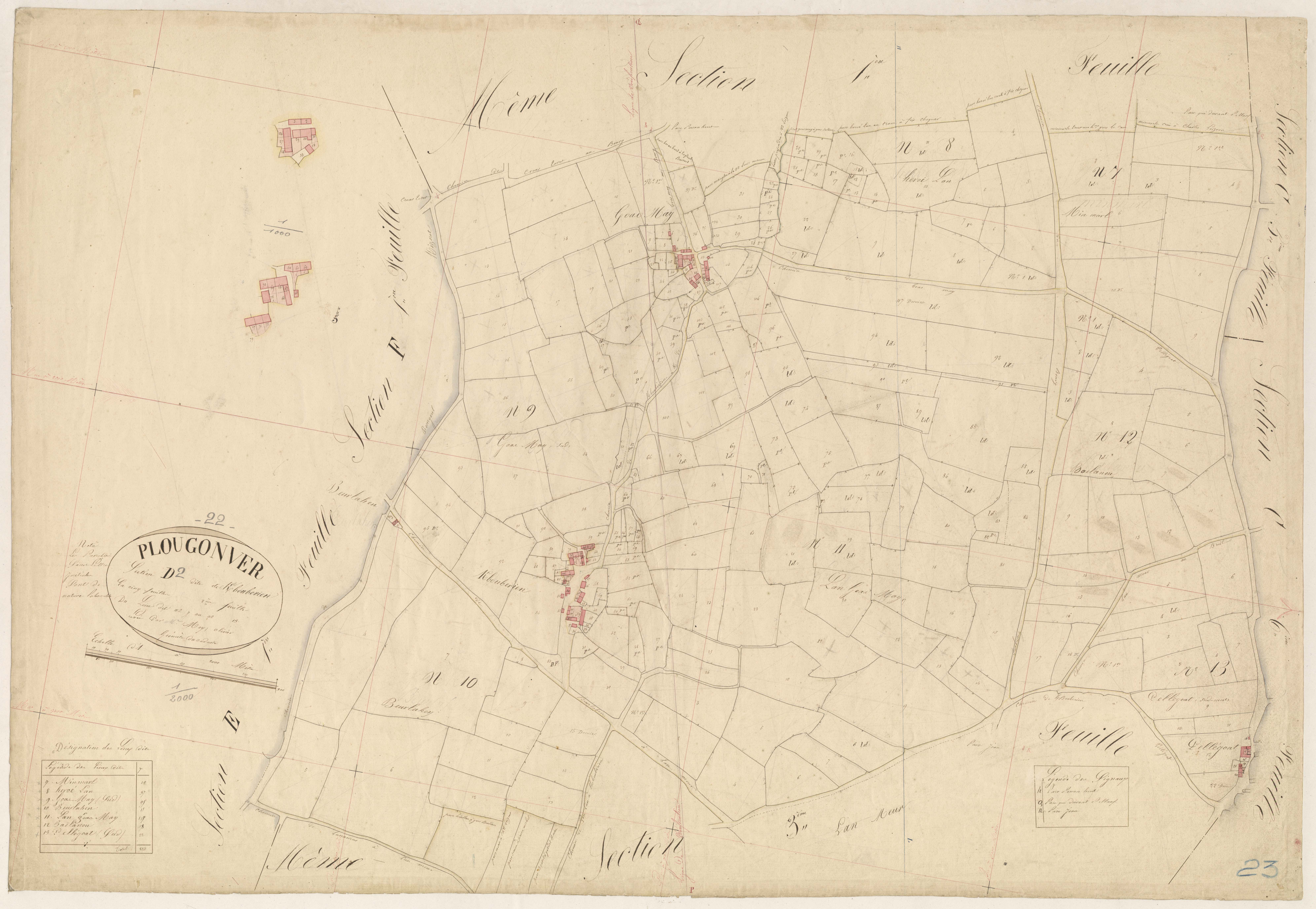 Plougonver - Section D, 2e feuille