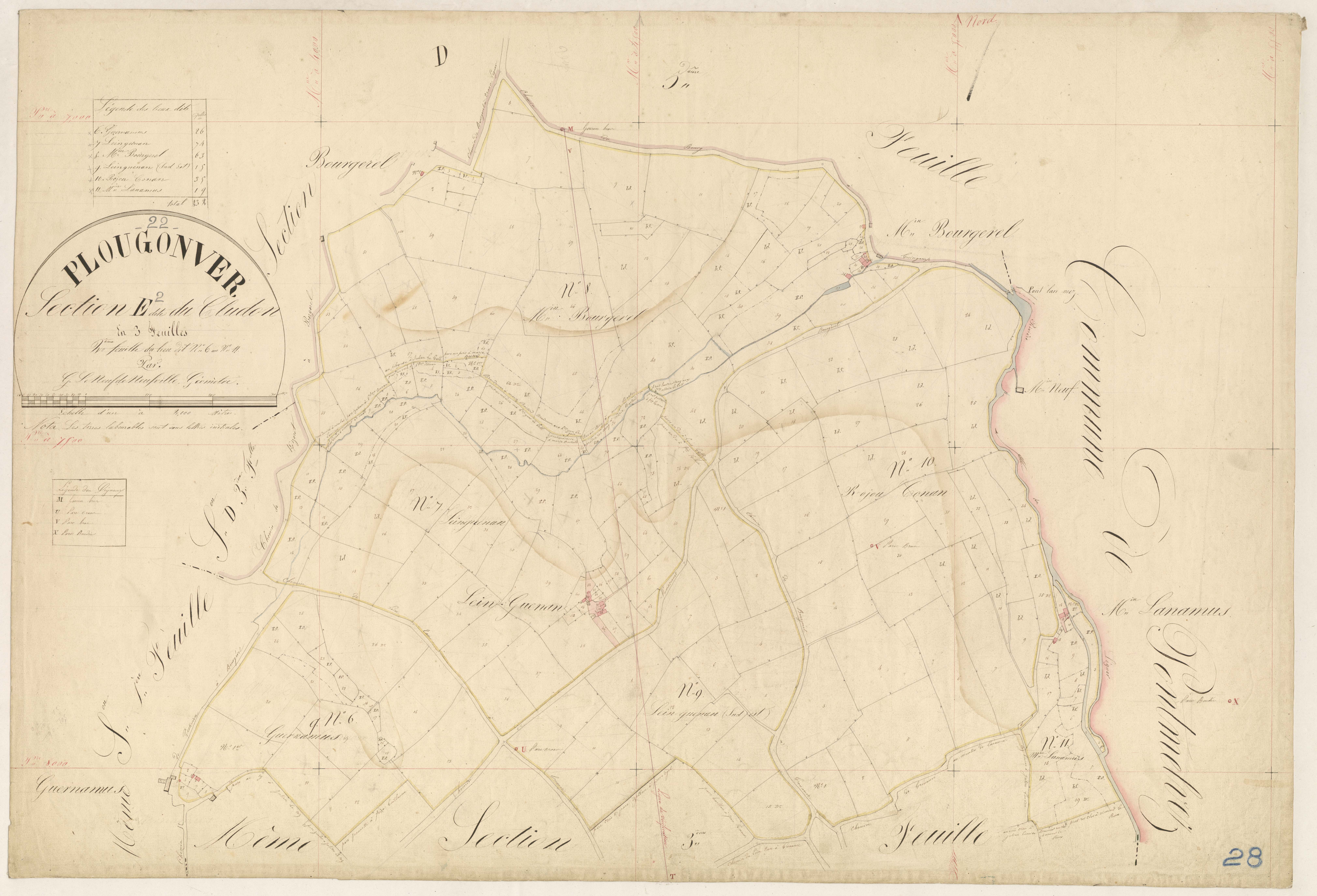 Plougonver - Section E, 2e feuille
