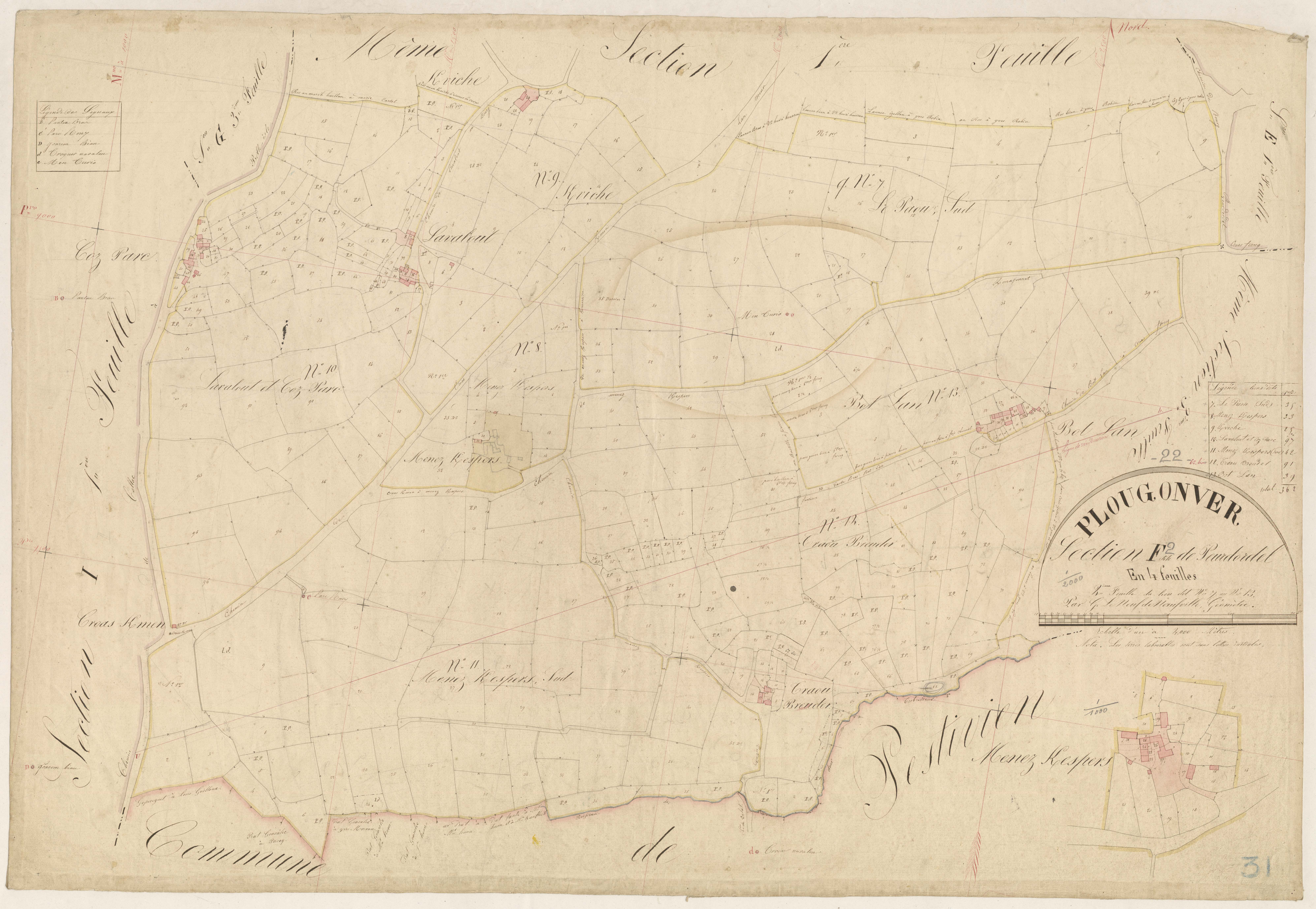 Plougonver - Section F, 2e feuille