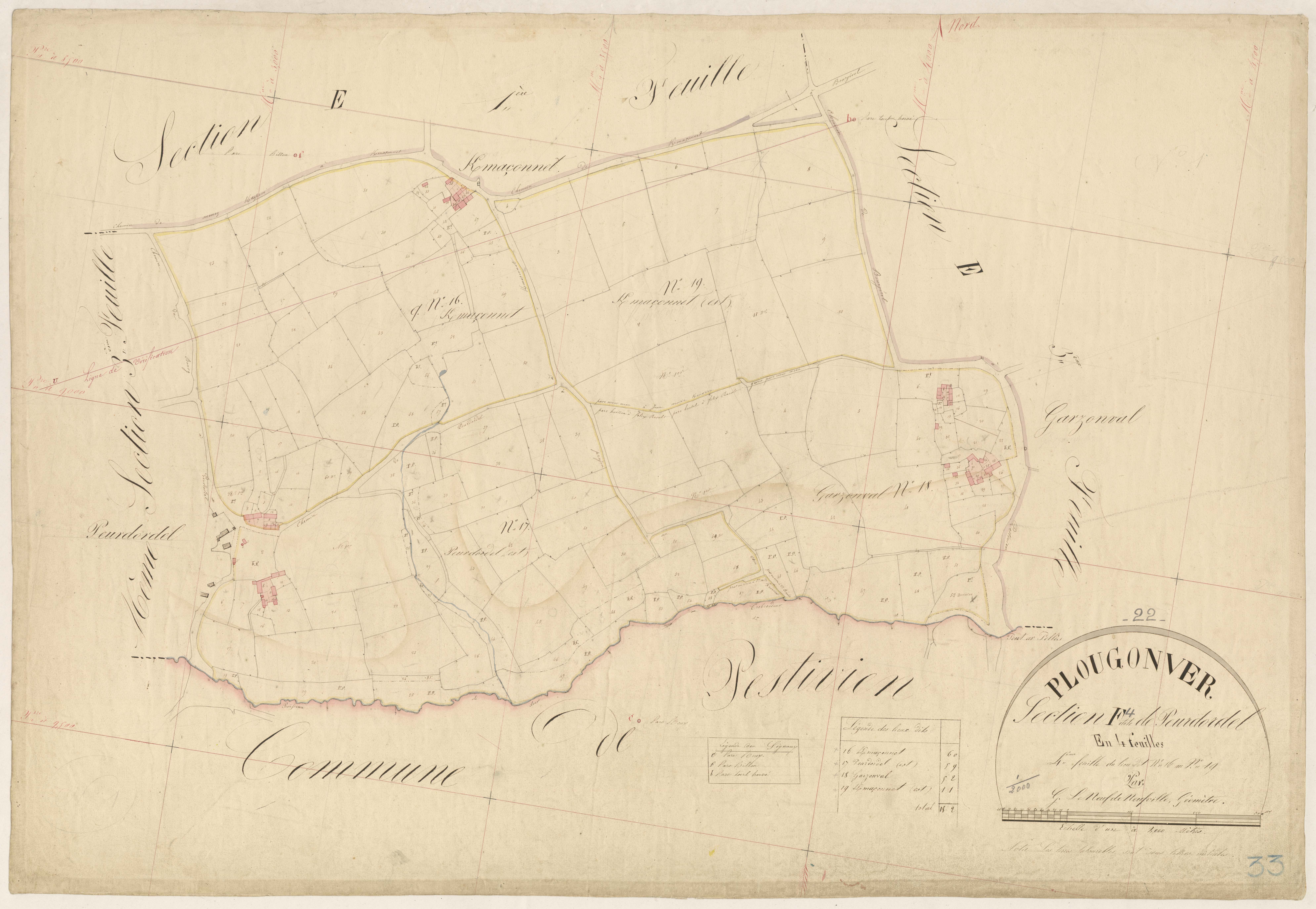 Plougonver - Section F, 4e feuille