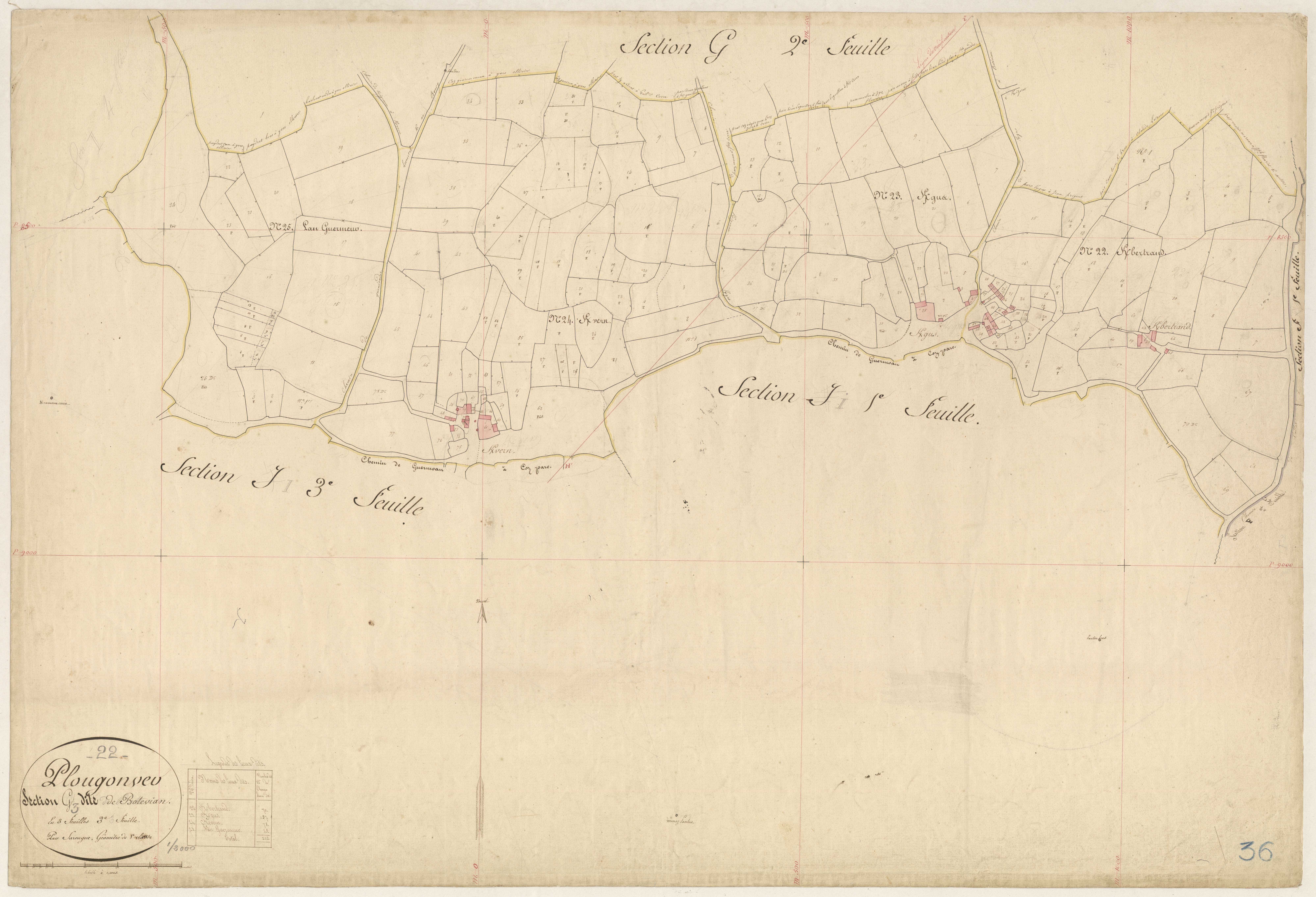 Plougonver - Section G, 3e feuille