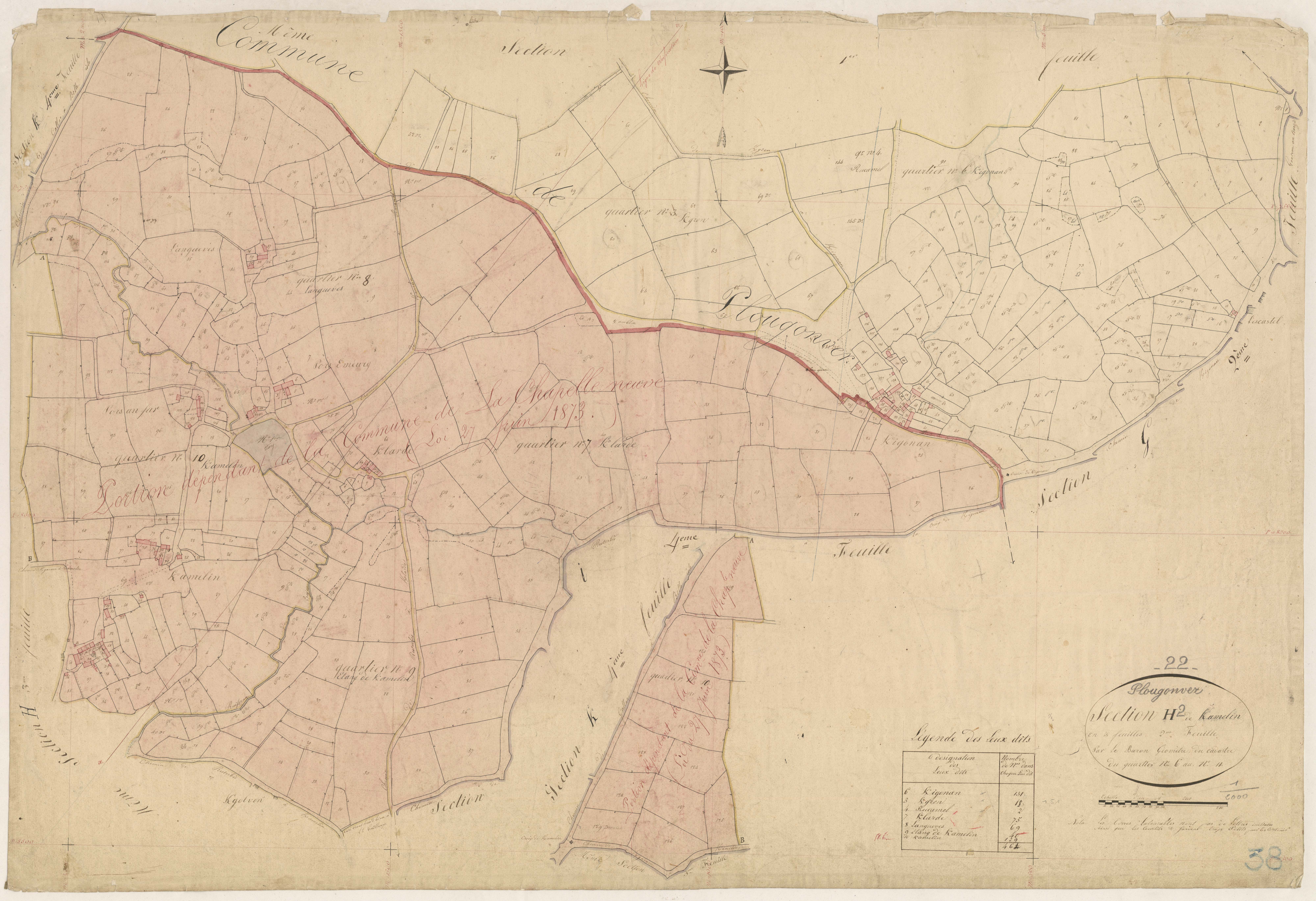 Plougonver - Section H, 2e feuille