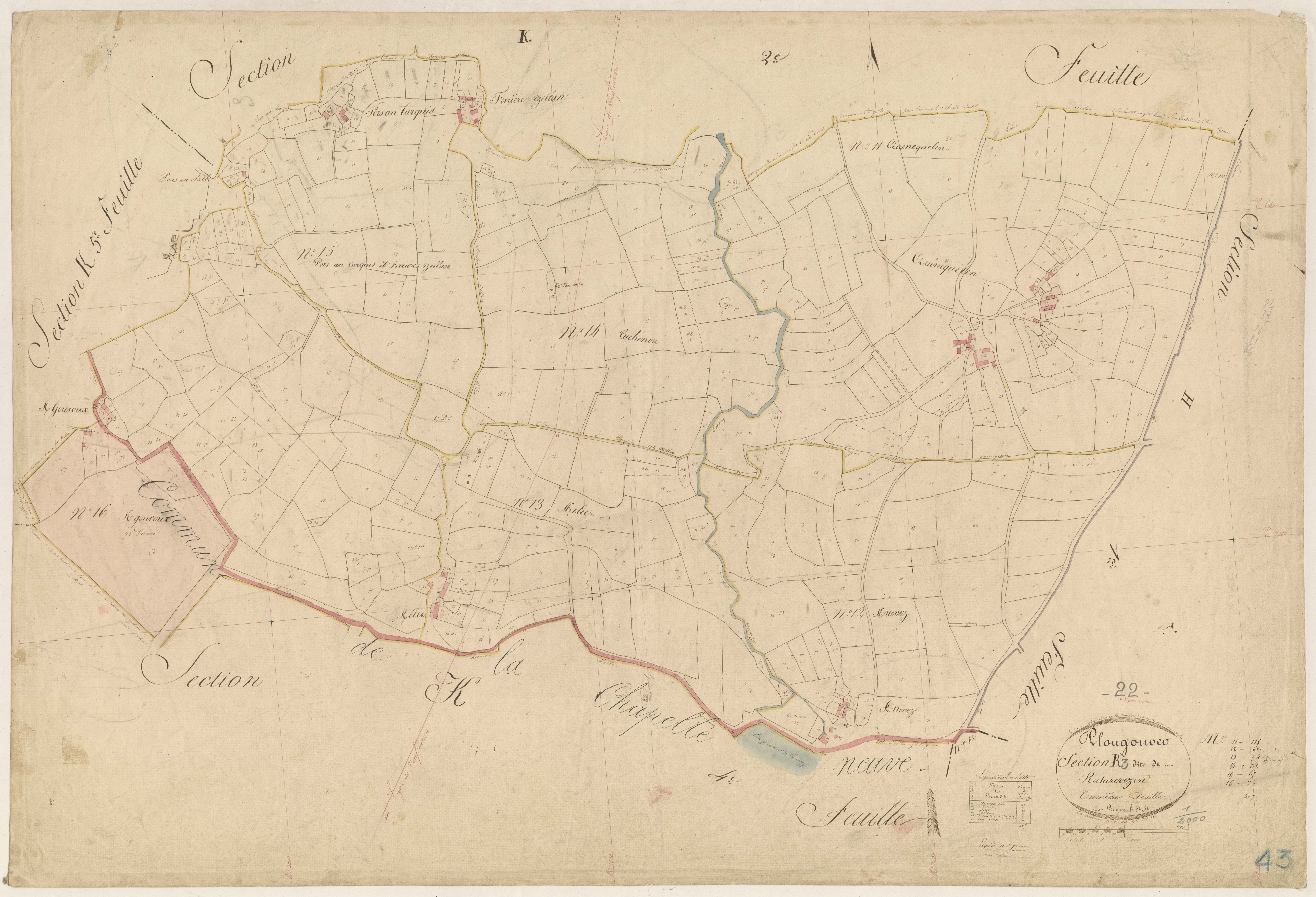 Plougonver - Section K, 3e feuille