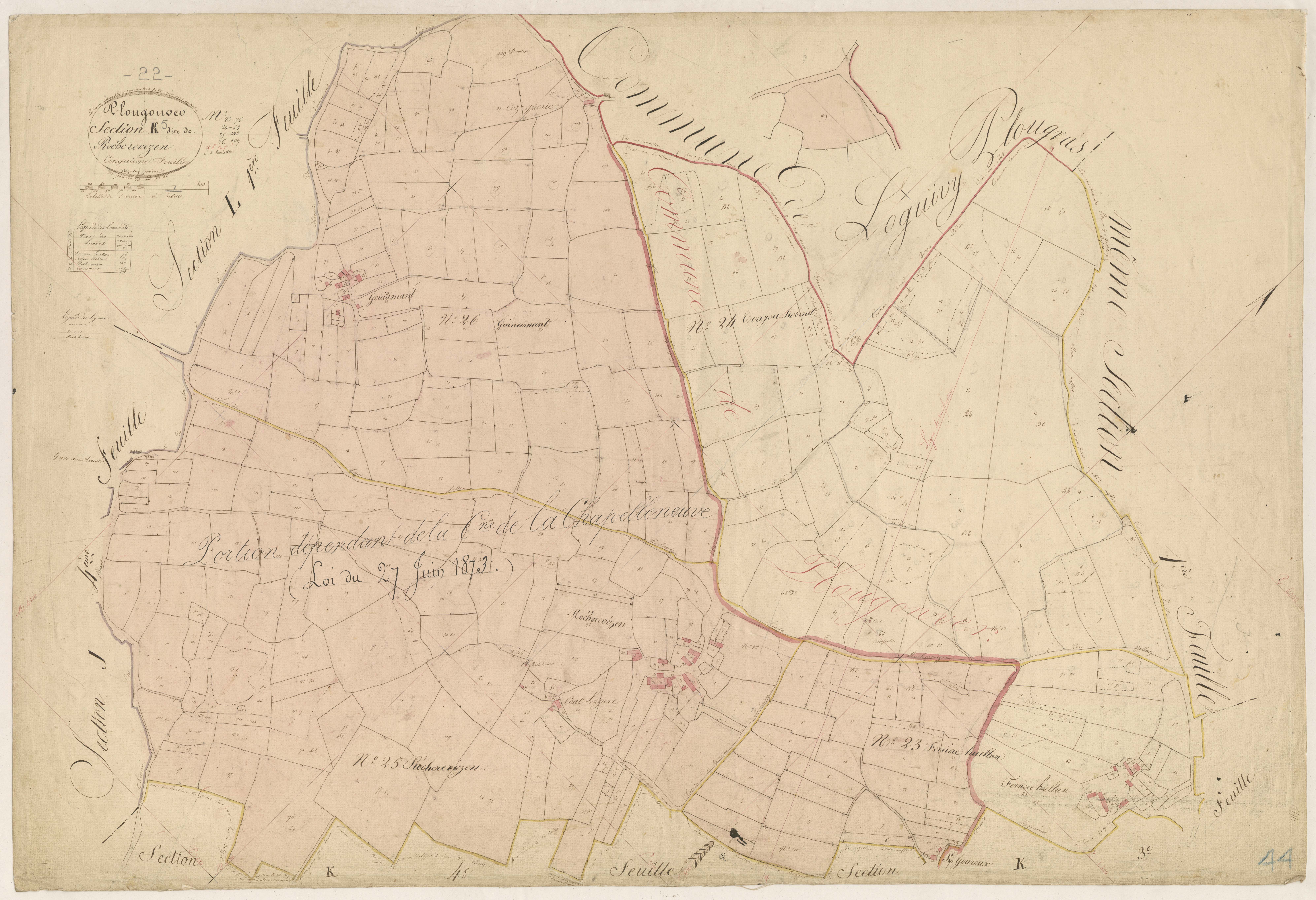 Plougonver - Section K, 5e feuille