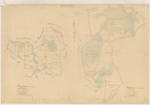 Plougonver - Tableau d'assemblage : sections A, B