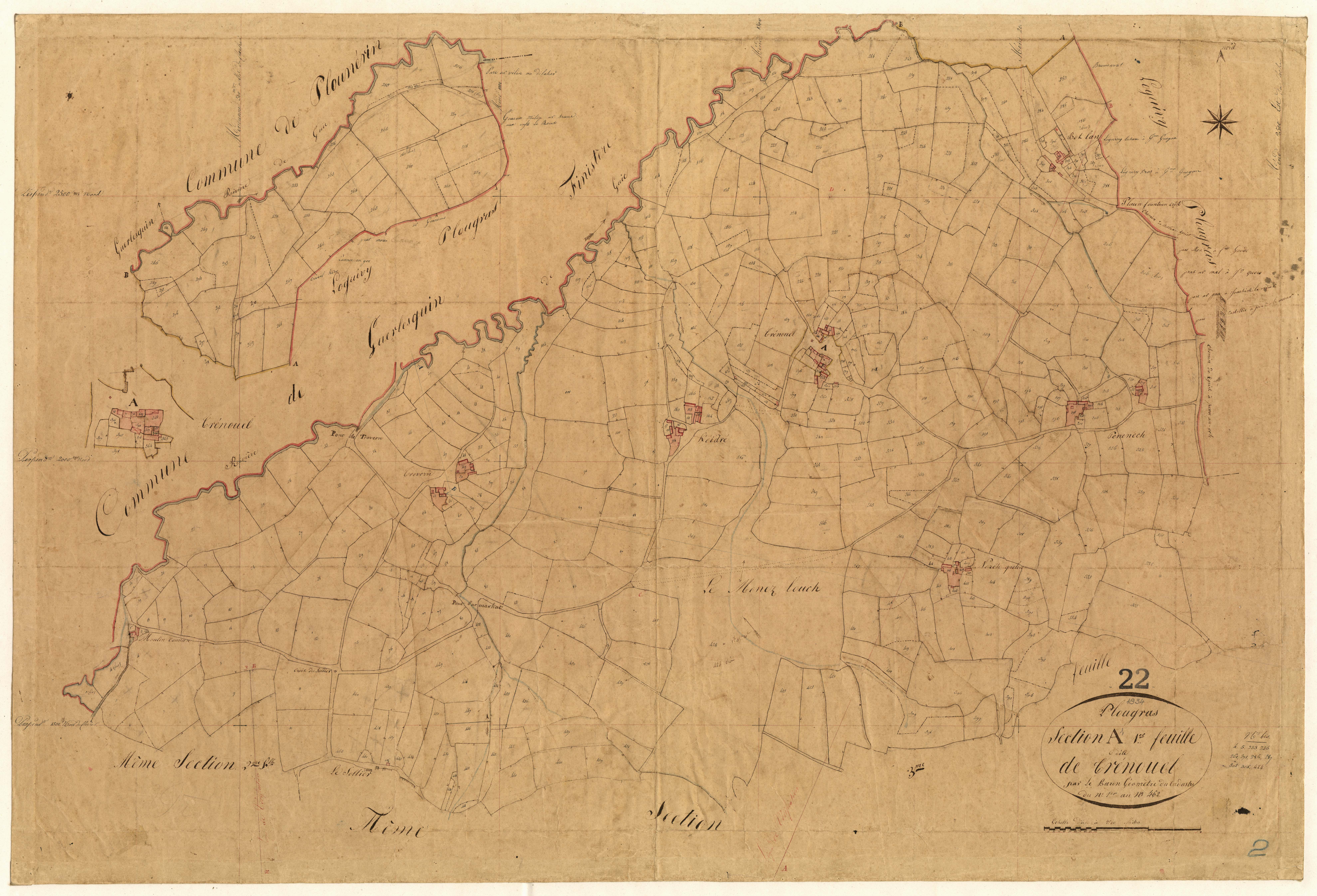 Plougras - Section A, 1re feuille