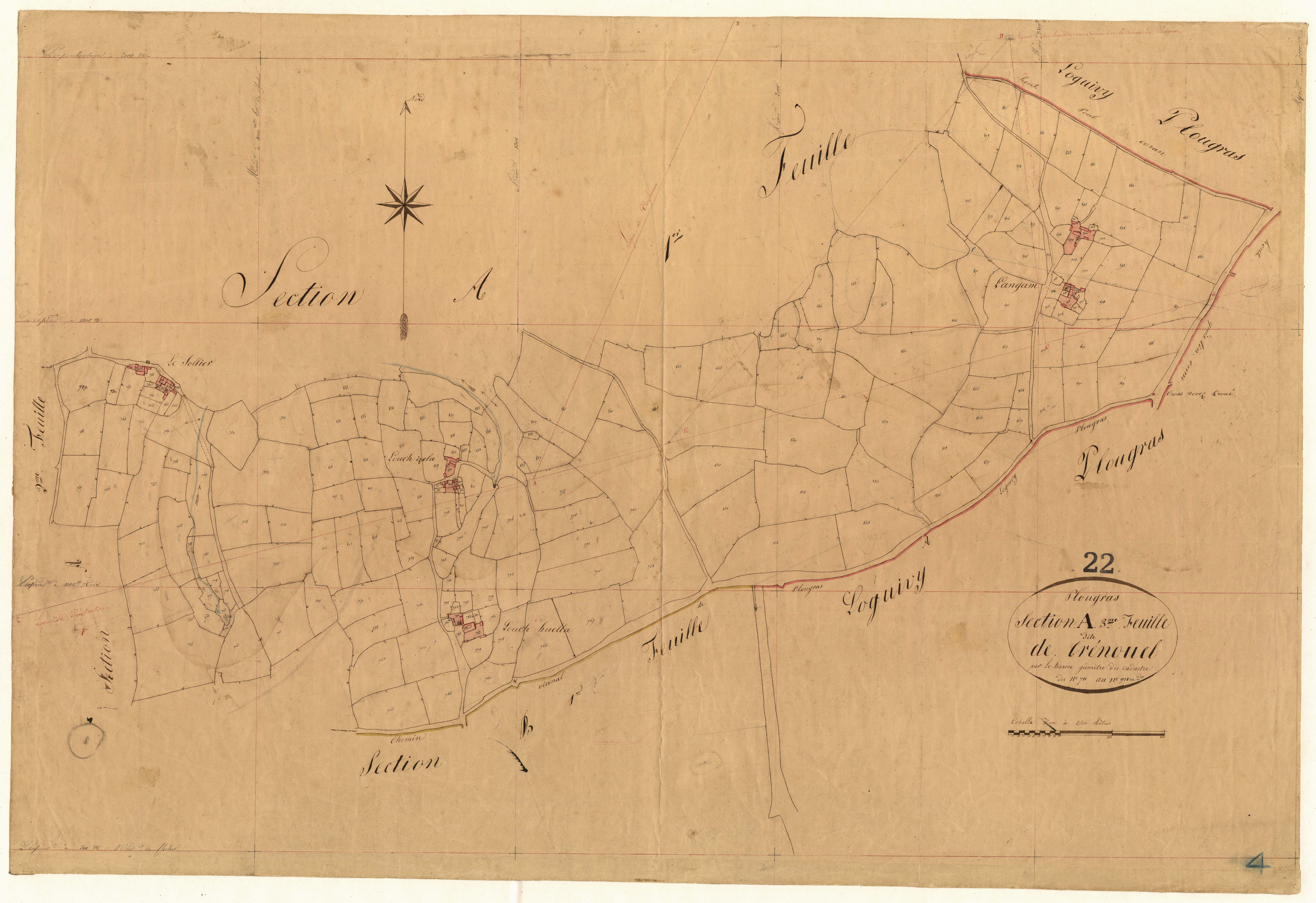 Plougras - Section A, 3e feuille