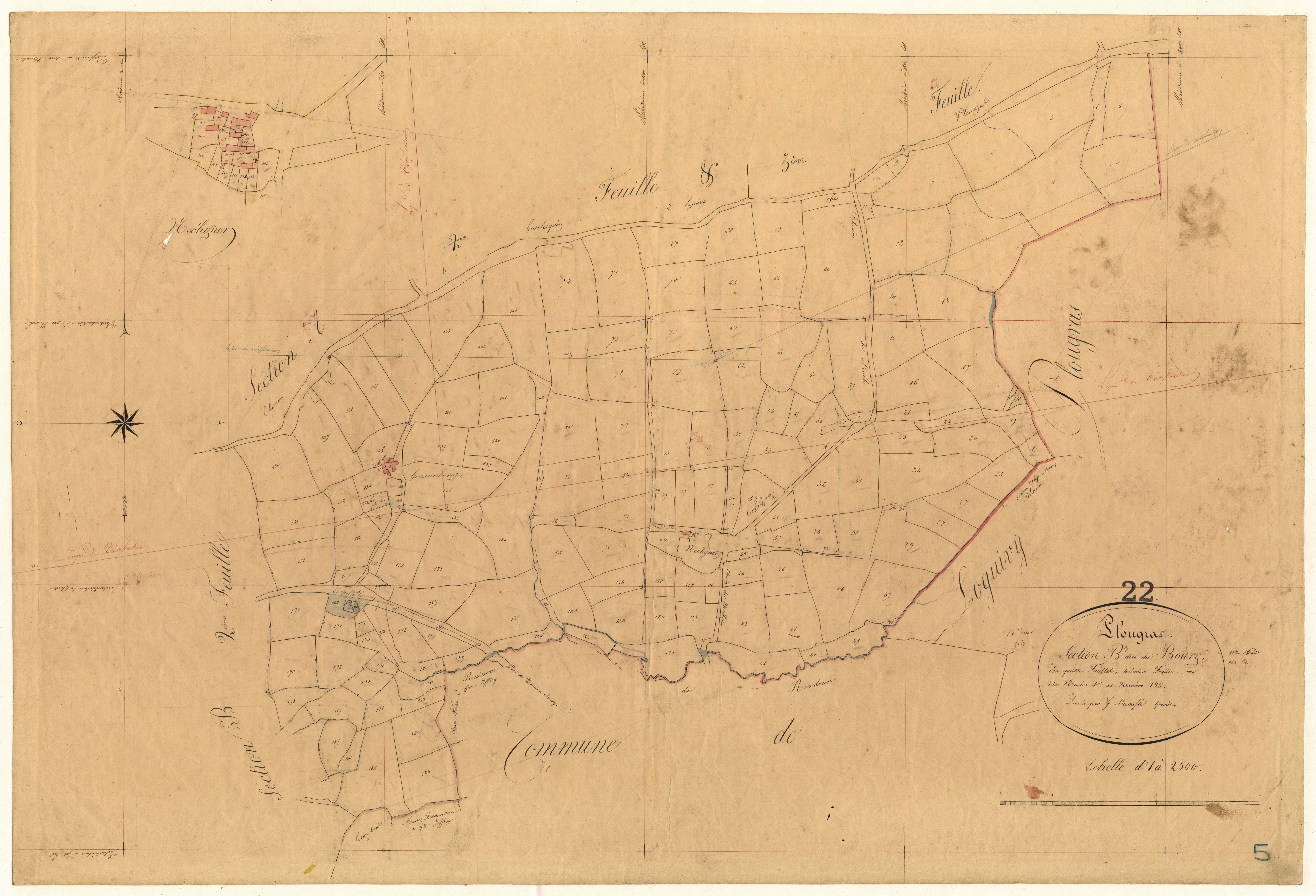 Plougras - Section B, 1re feuille