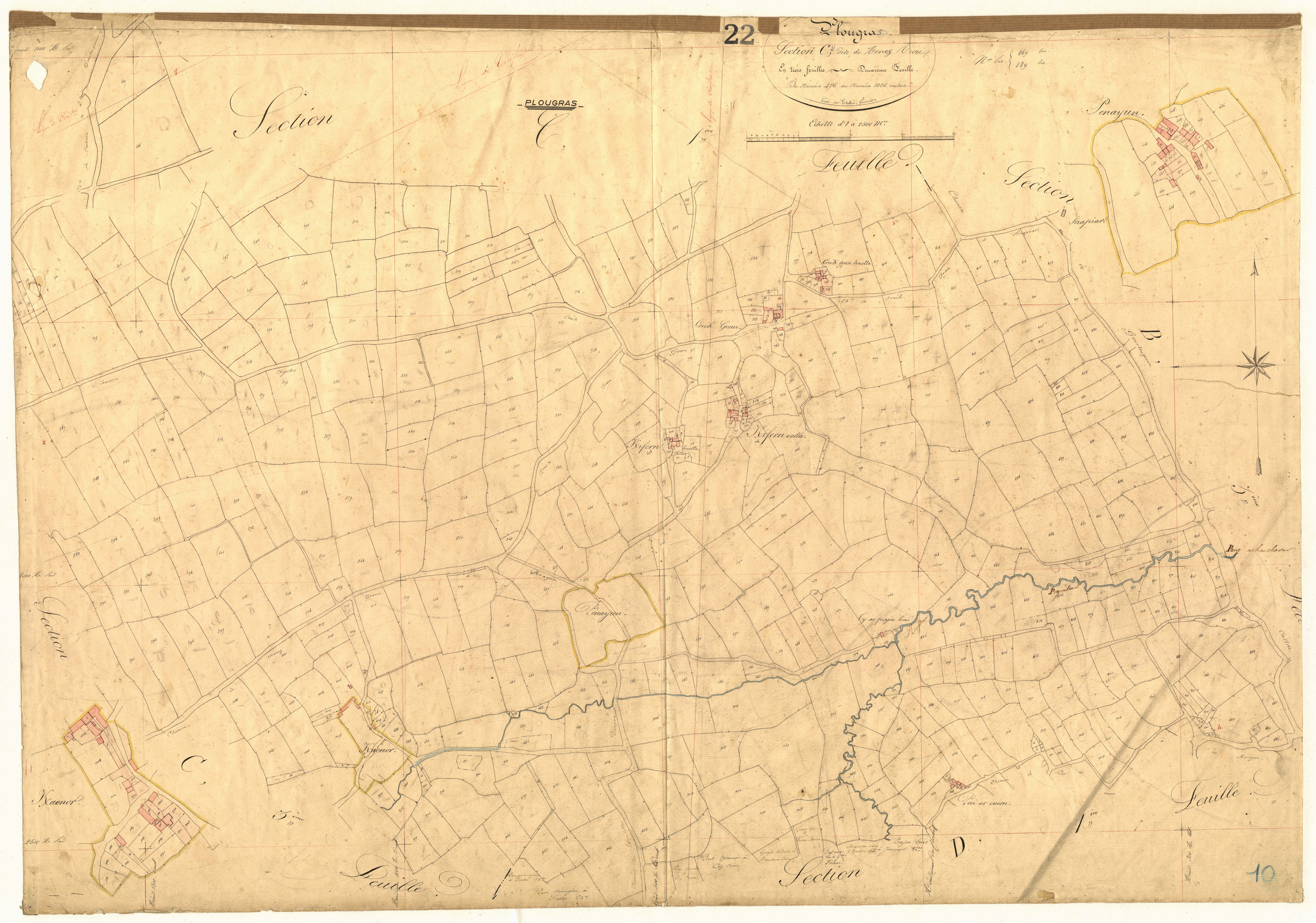 Plougras - Section C, 2e feuille