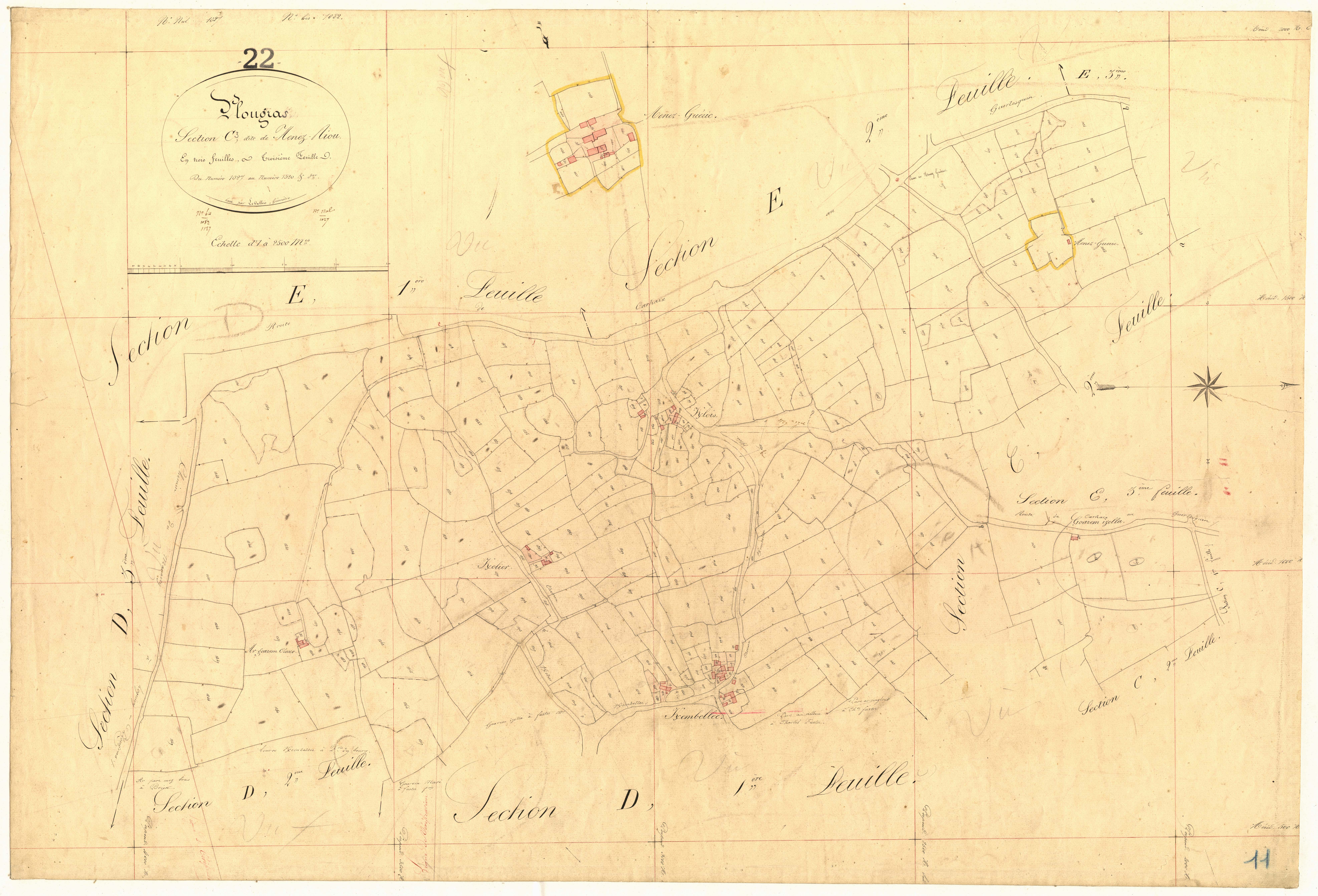 Plougras - Section C, 3e feuille