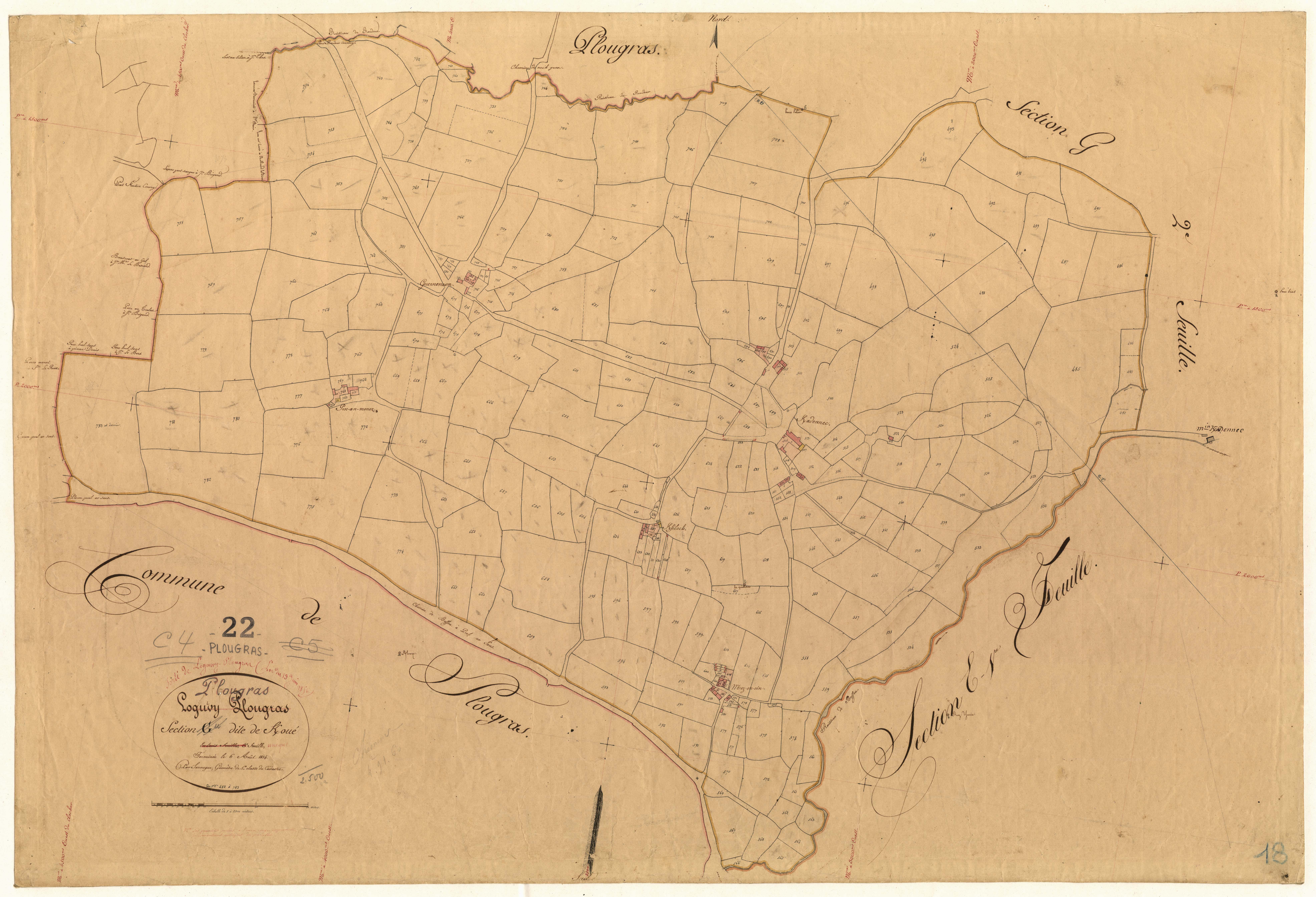 Plougras - Section C, 4e feuille