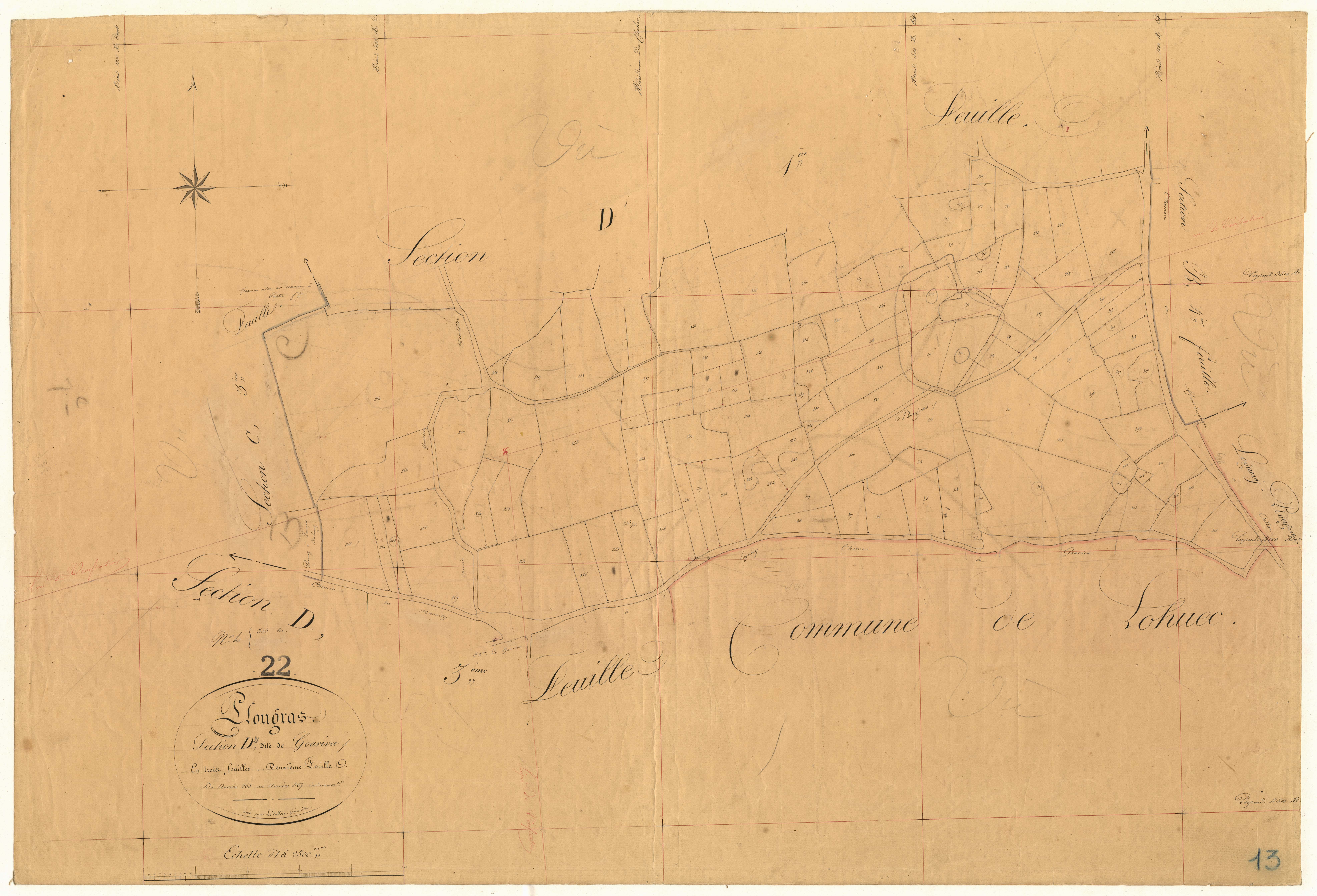 Plougras - Section D, 2e feuille