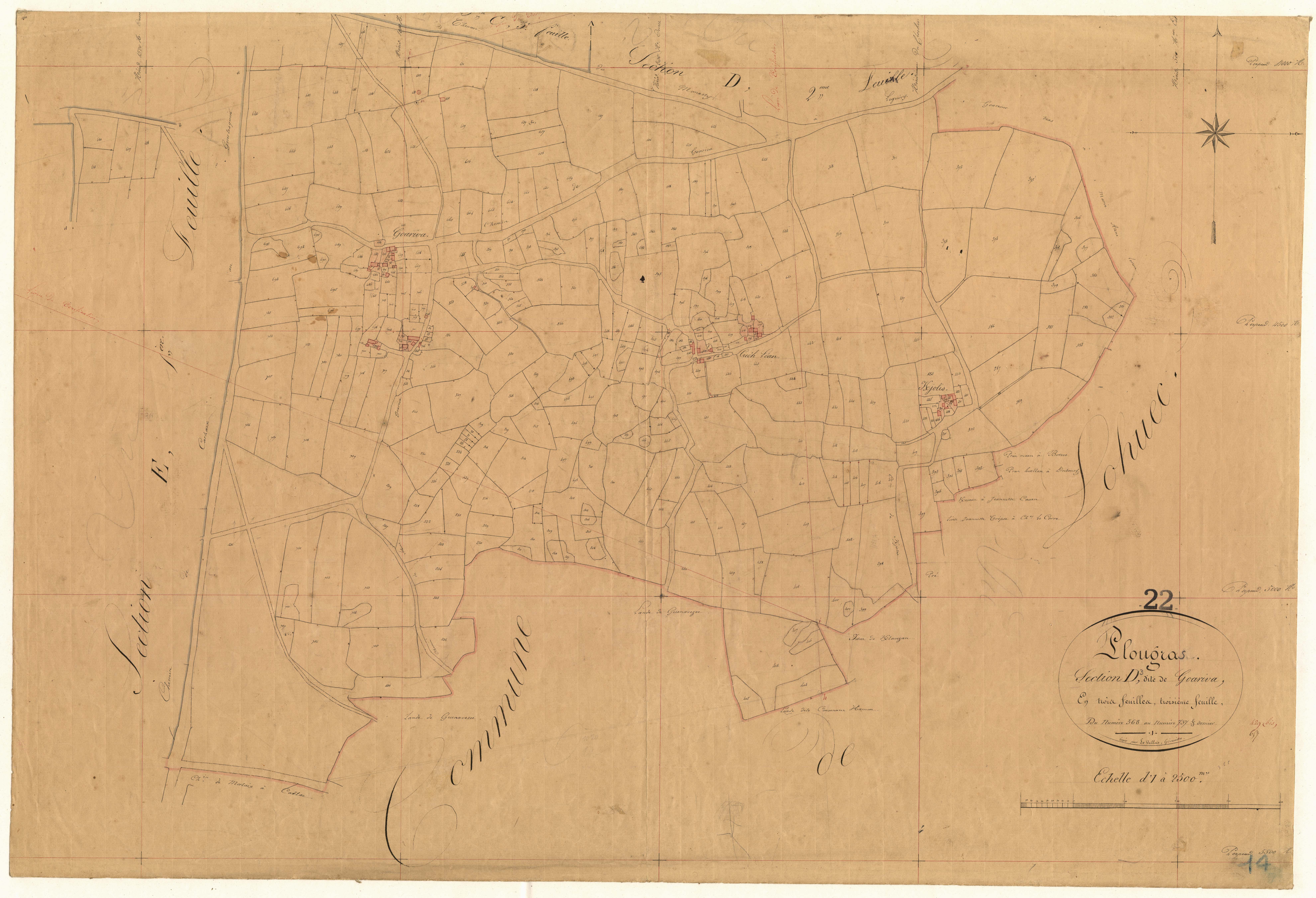 Plougras - Section D, 3e feuille
