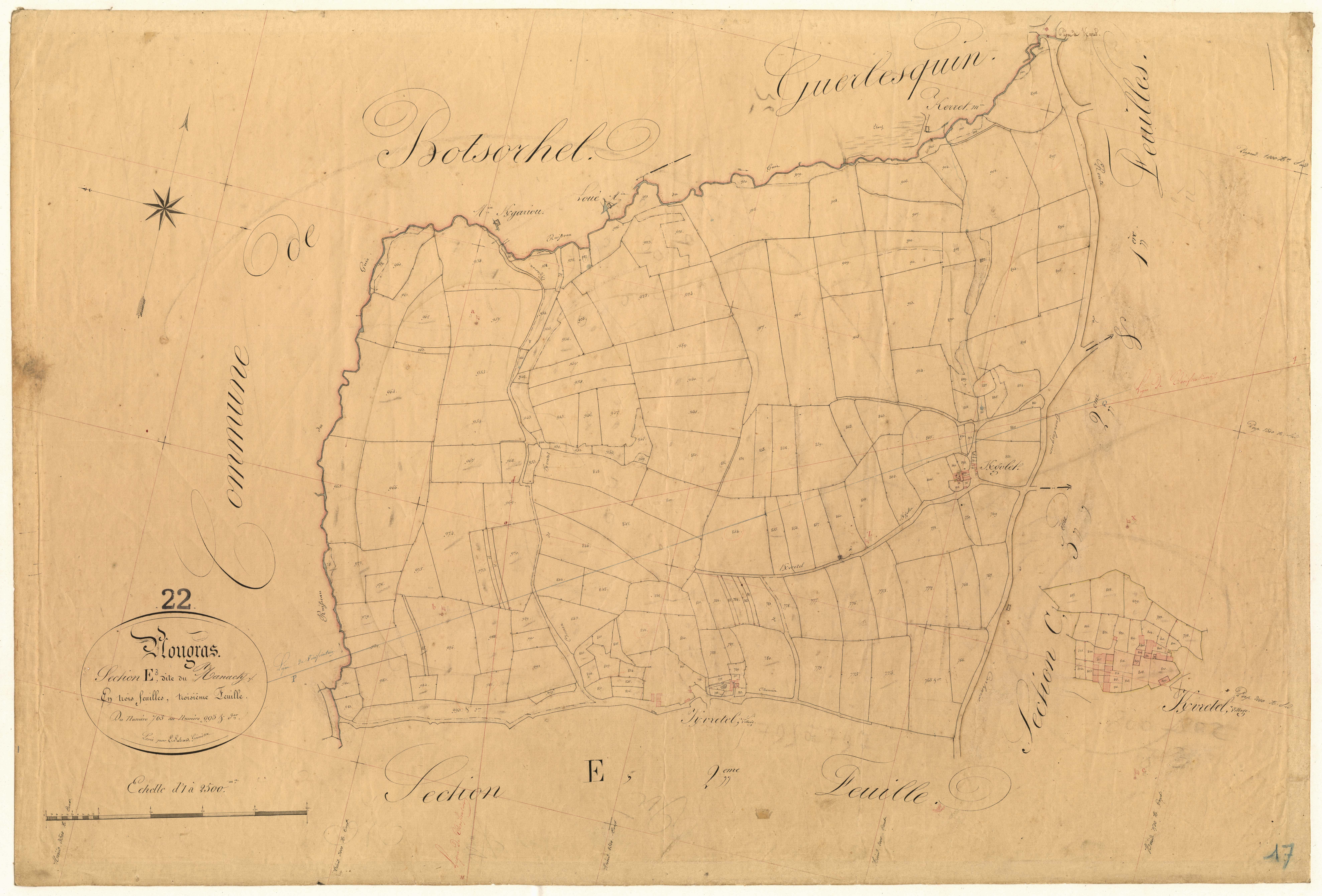 Plougras - Section E, 3e feuille