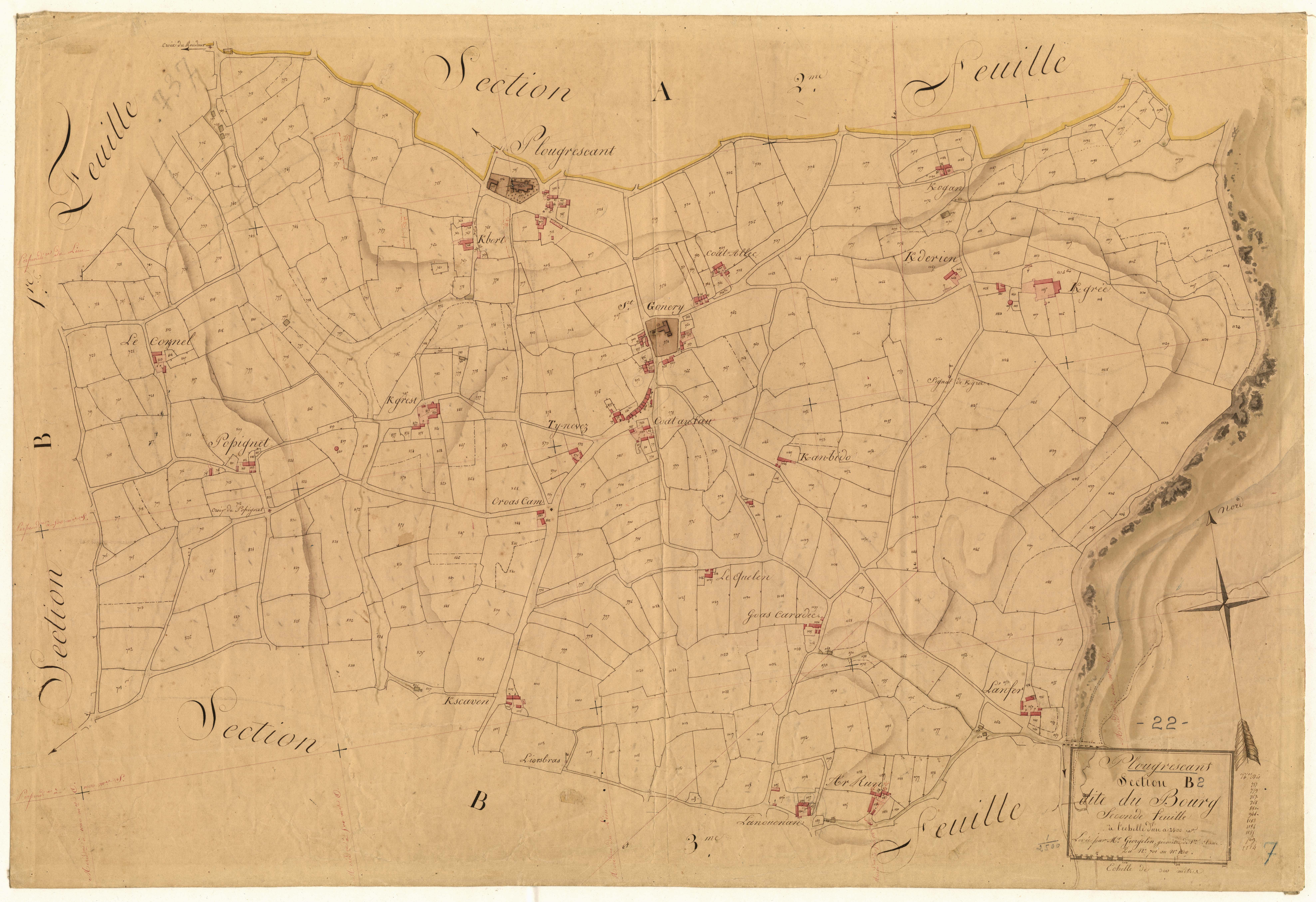 Plougrescant - Section B, 2e feuille