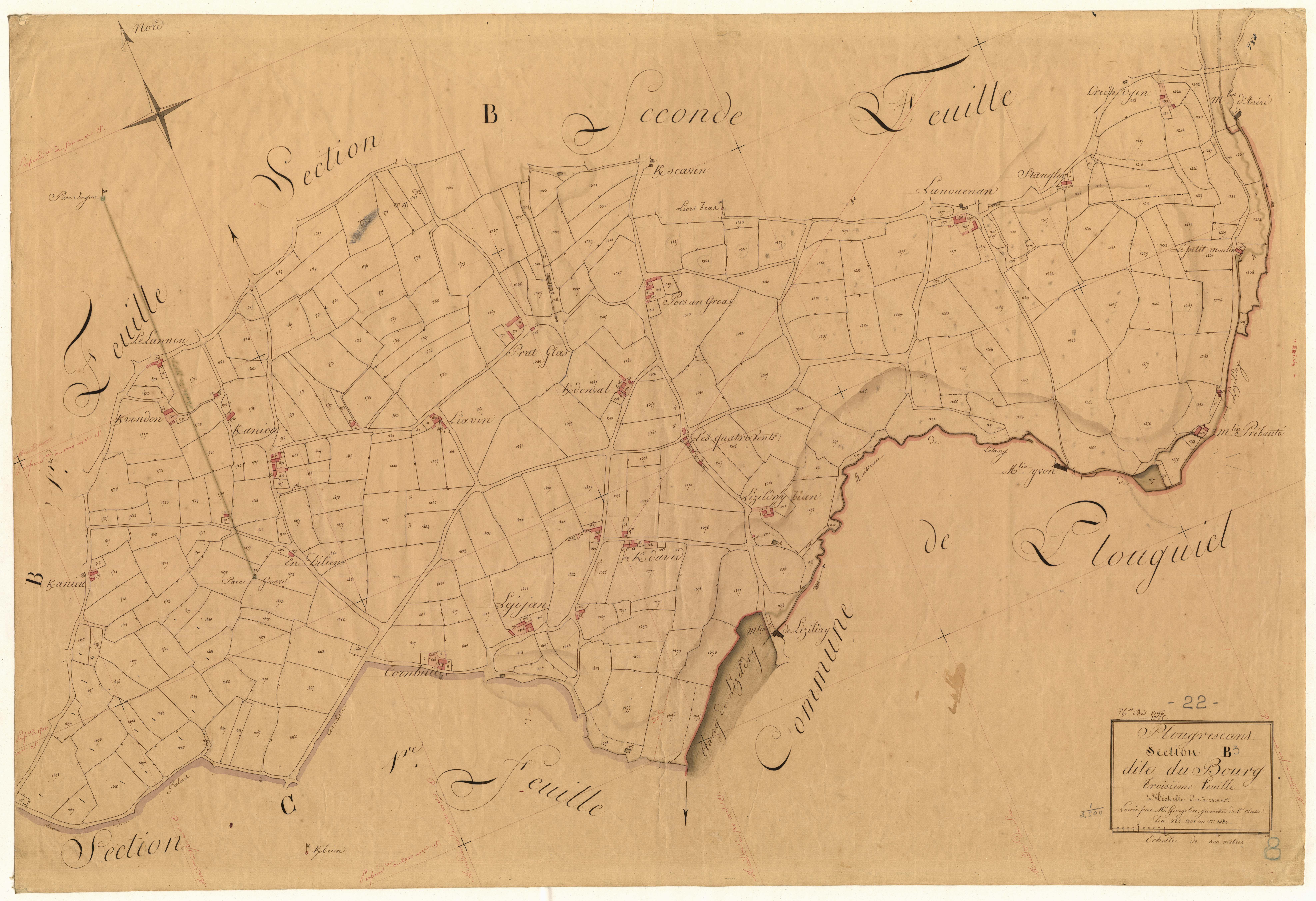 Plougrescant - Section B, 3e feuille