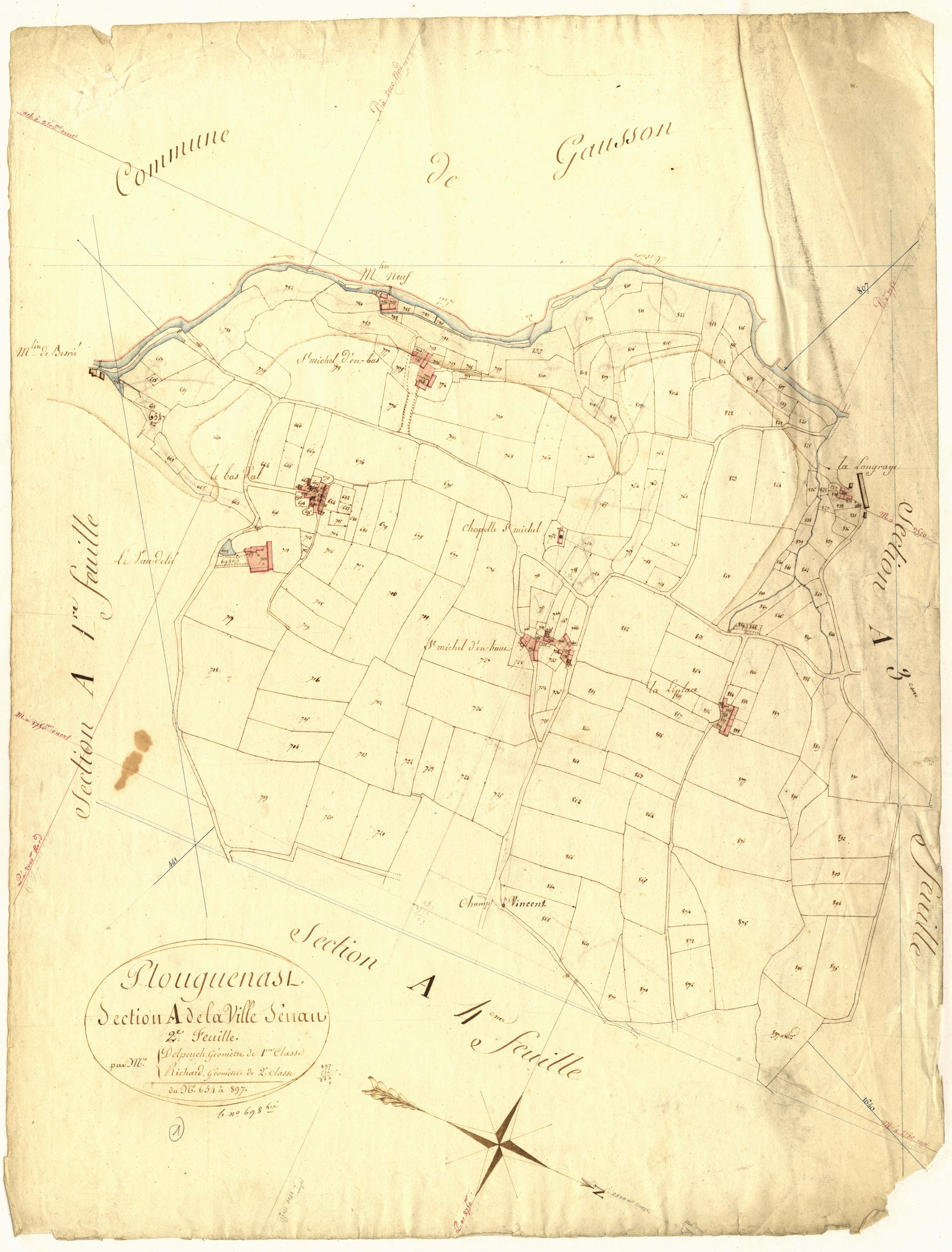 Plouguenast-Langast - Section A, 2e feuille