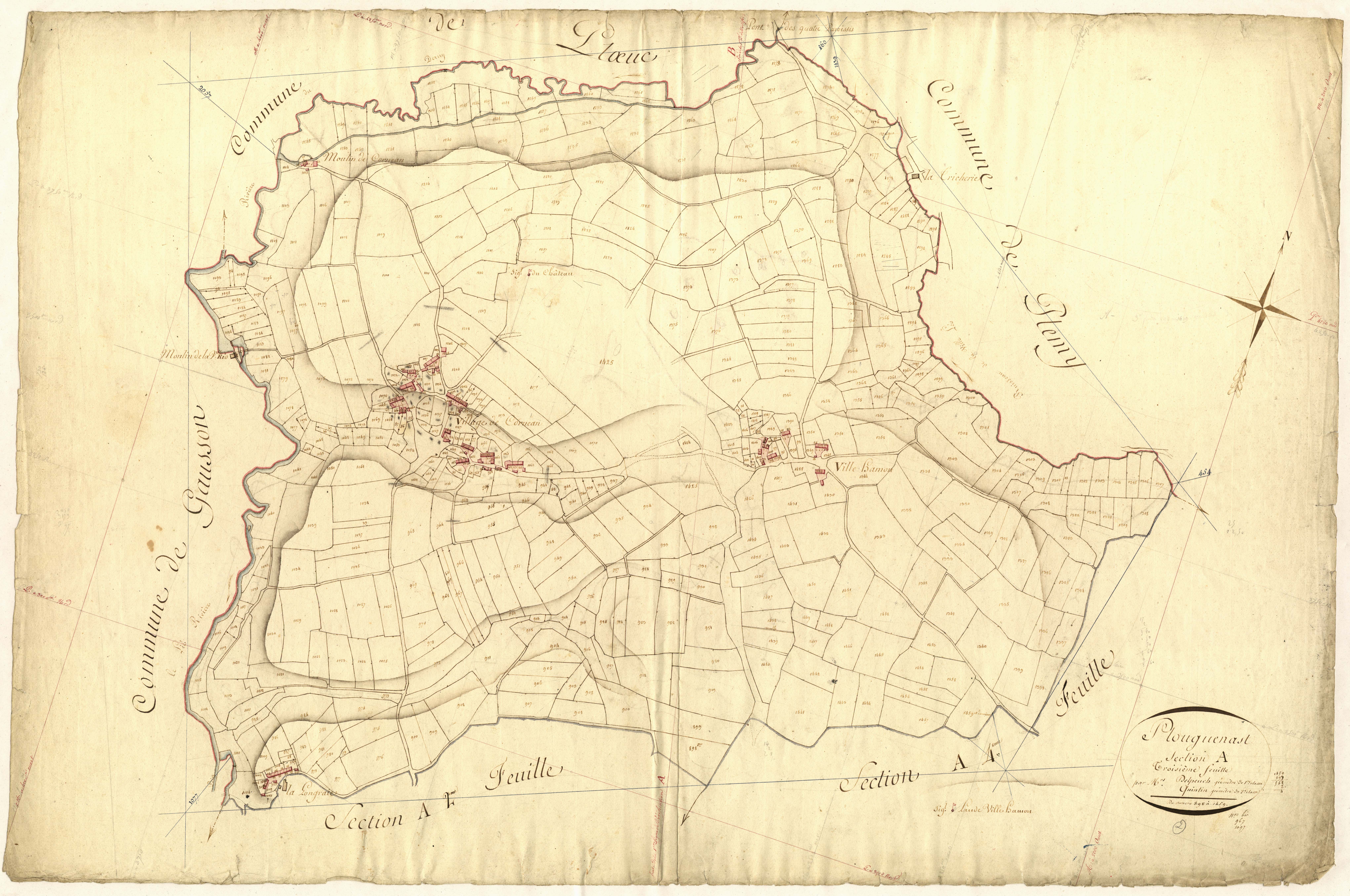 Plouguenast-Langast - Section A, 3e feuille