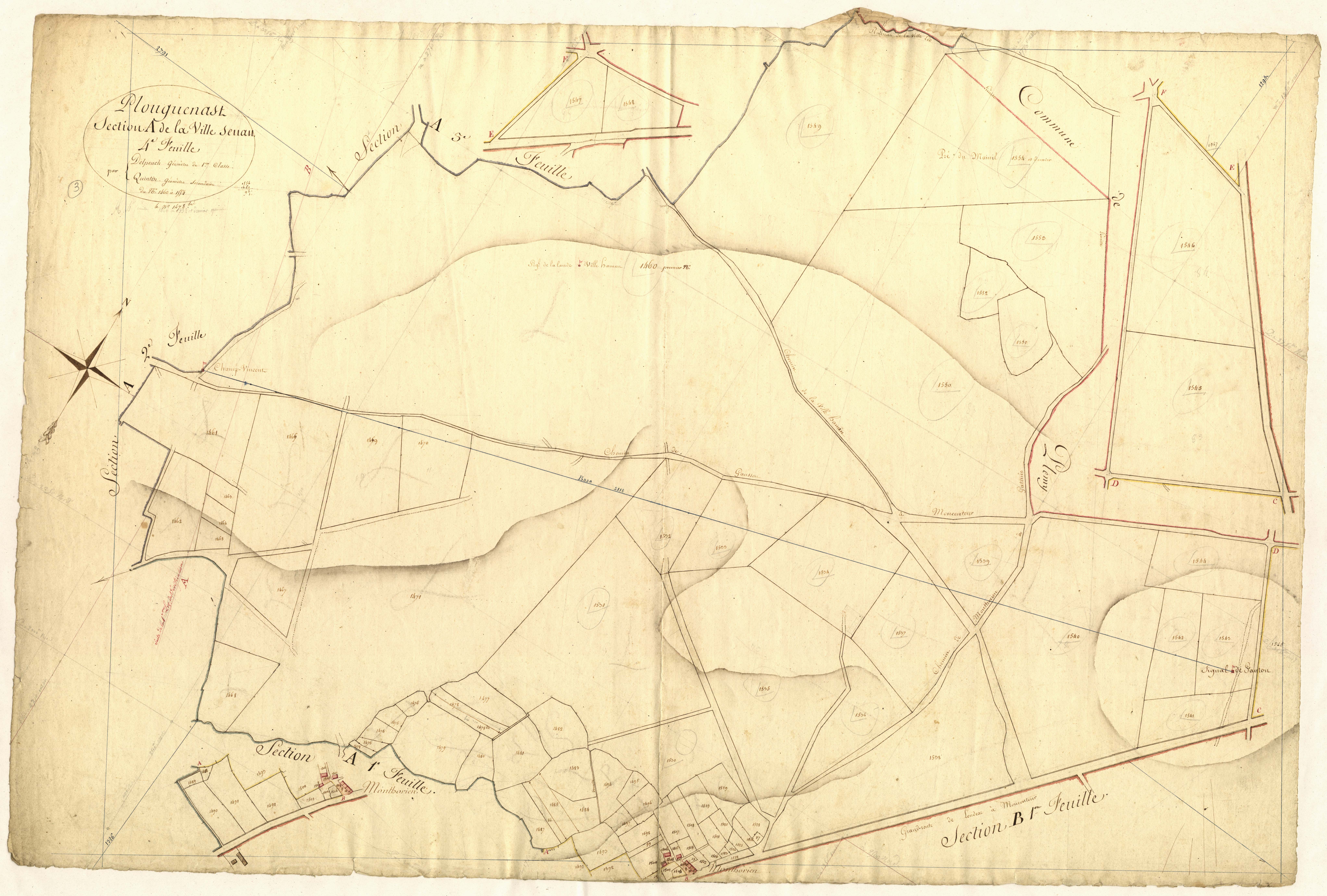 Plouguenast-Langast - Section A, 4e feuille