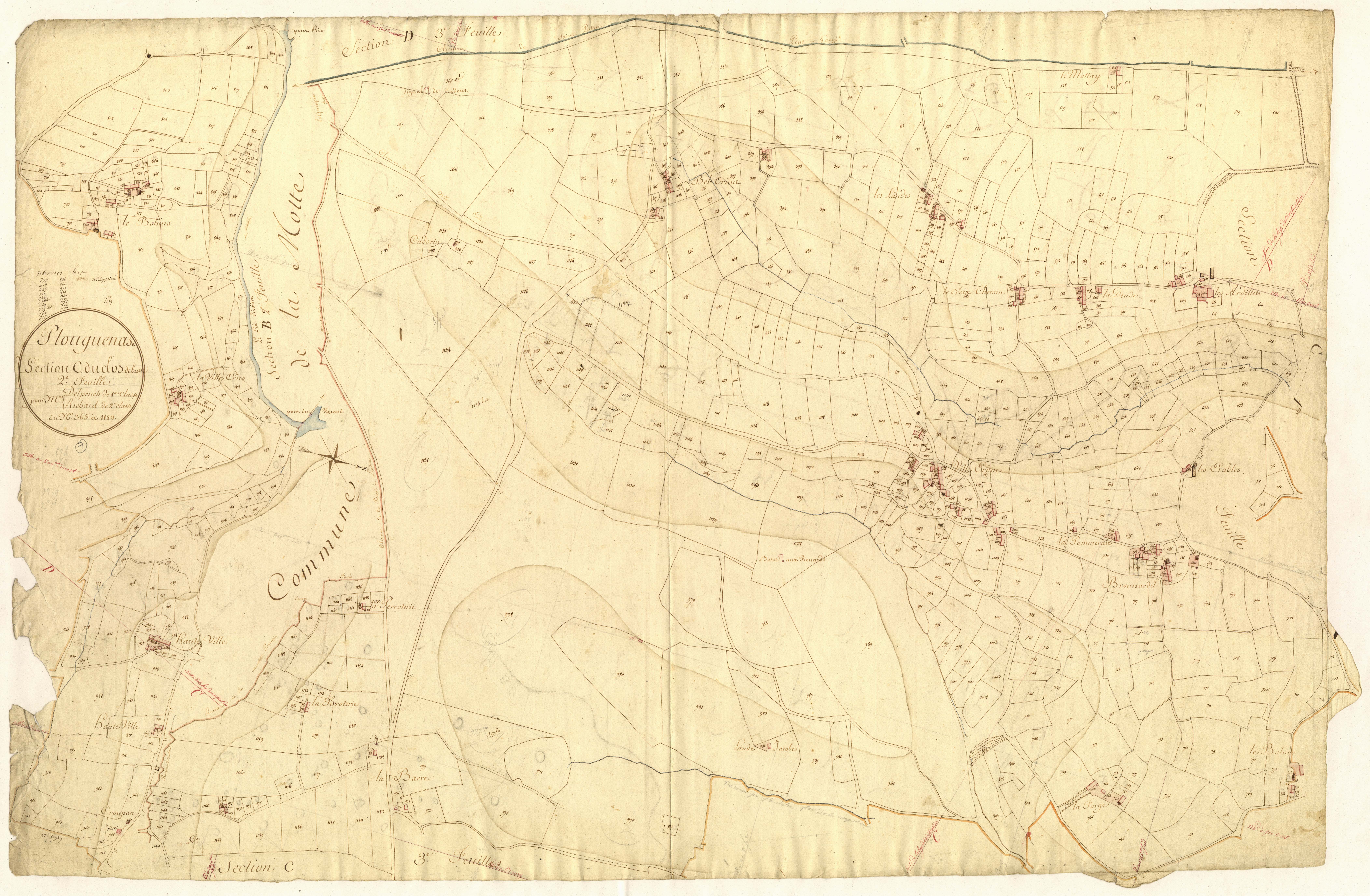 Plouguenast-Langast - Section C, 2e feuille