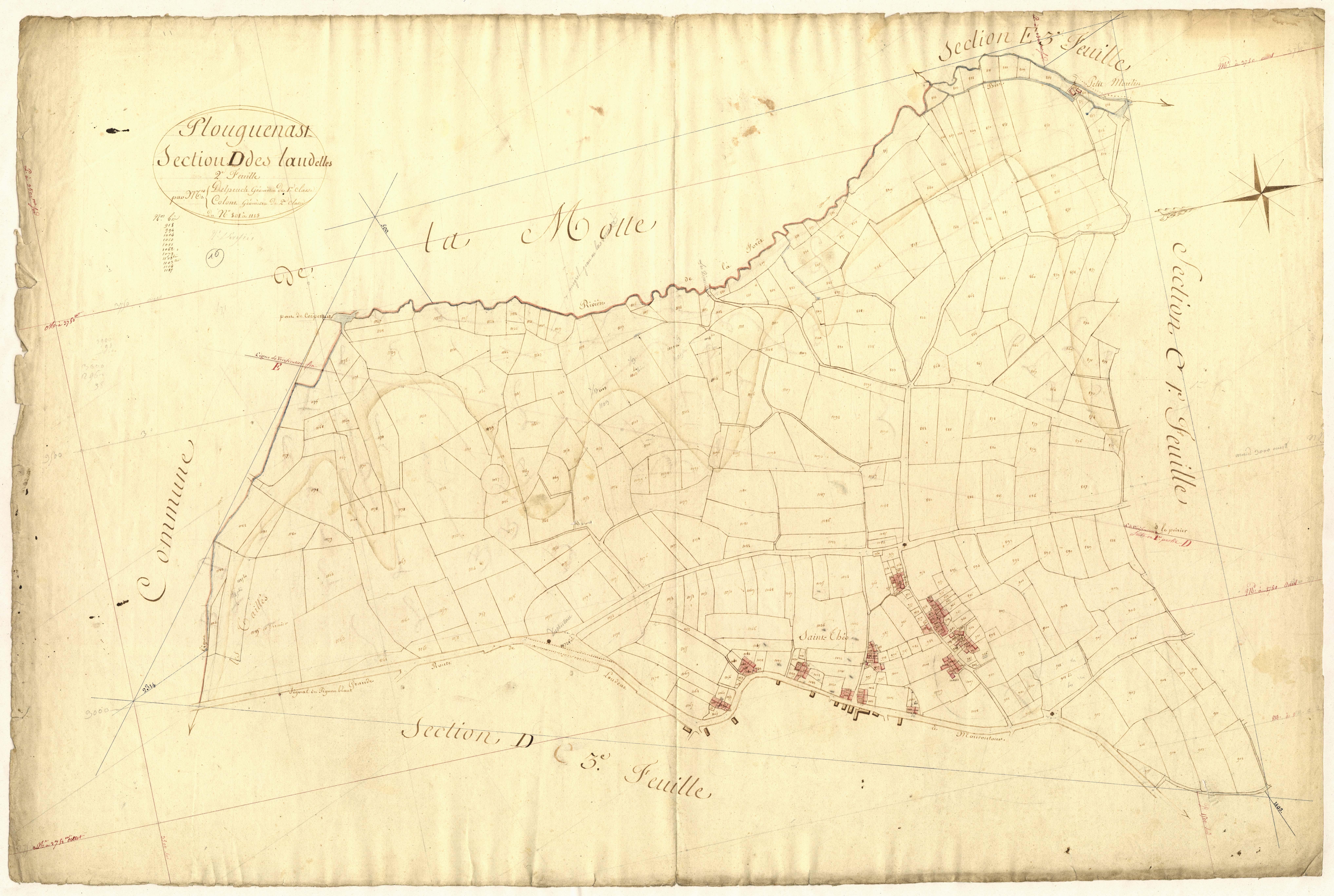 Plouguenast-Langast - Section D, 2e feuille