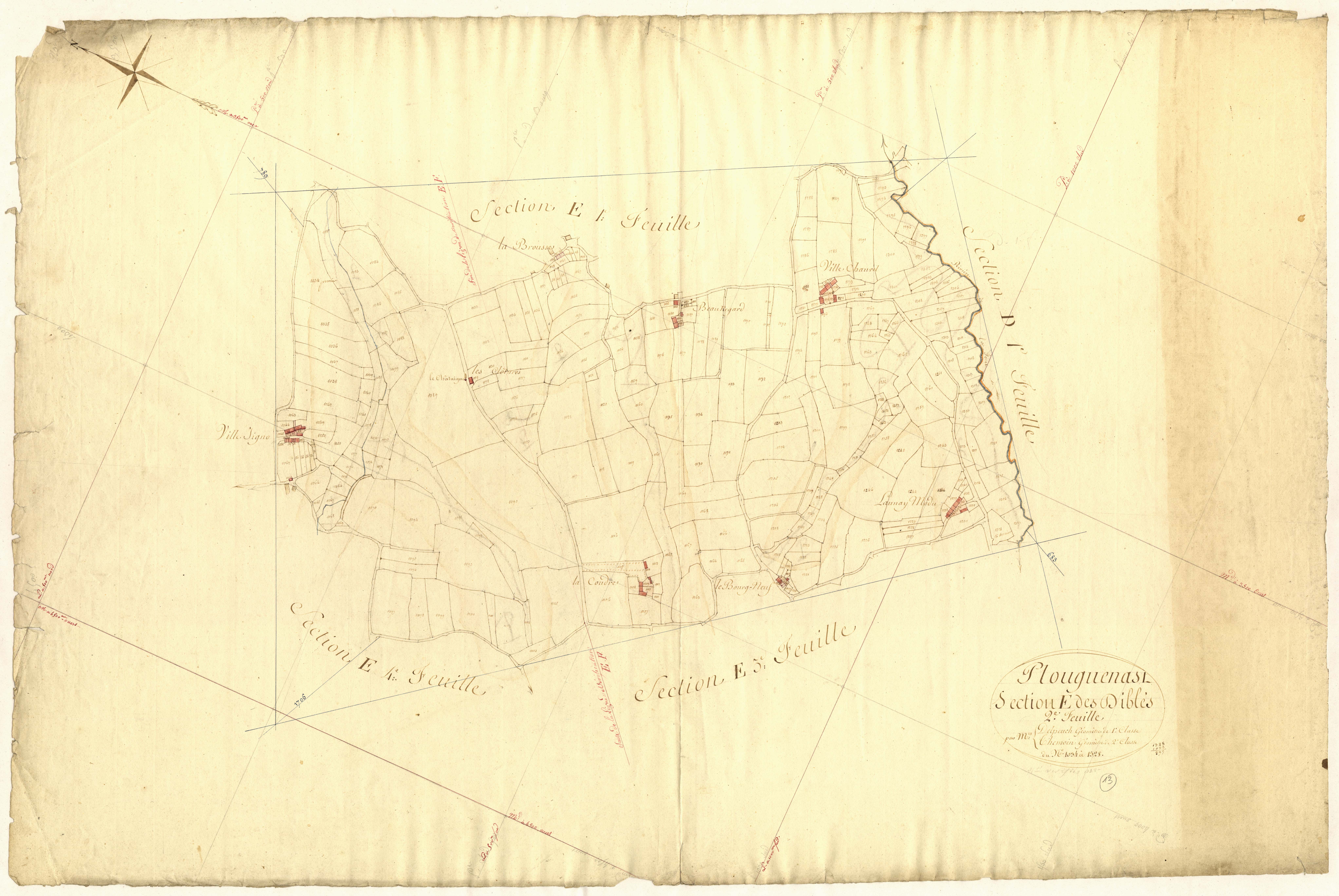 Plouguenast-Langast - Section E, 2e feuille