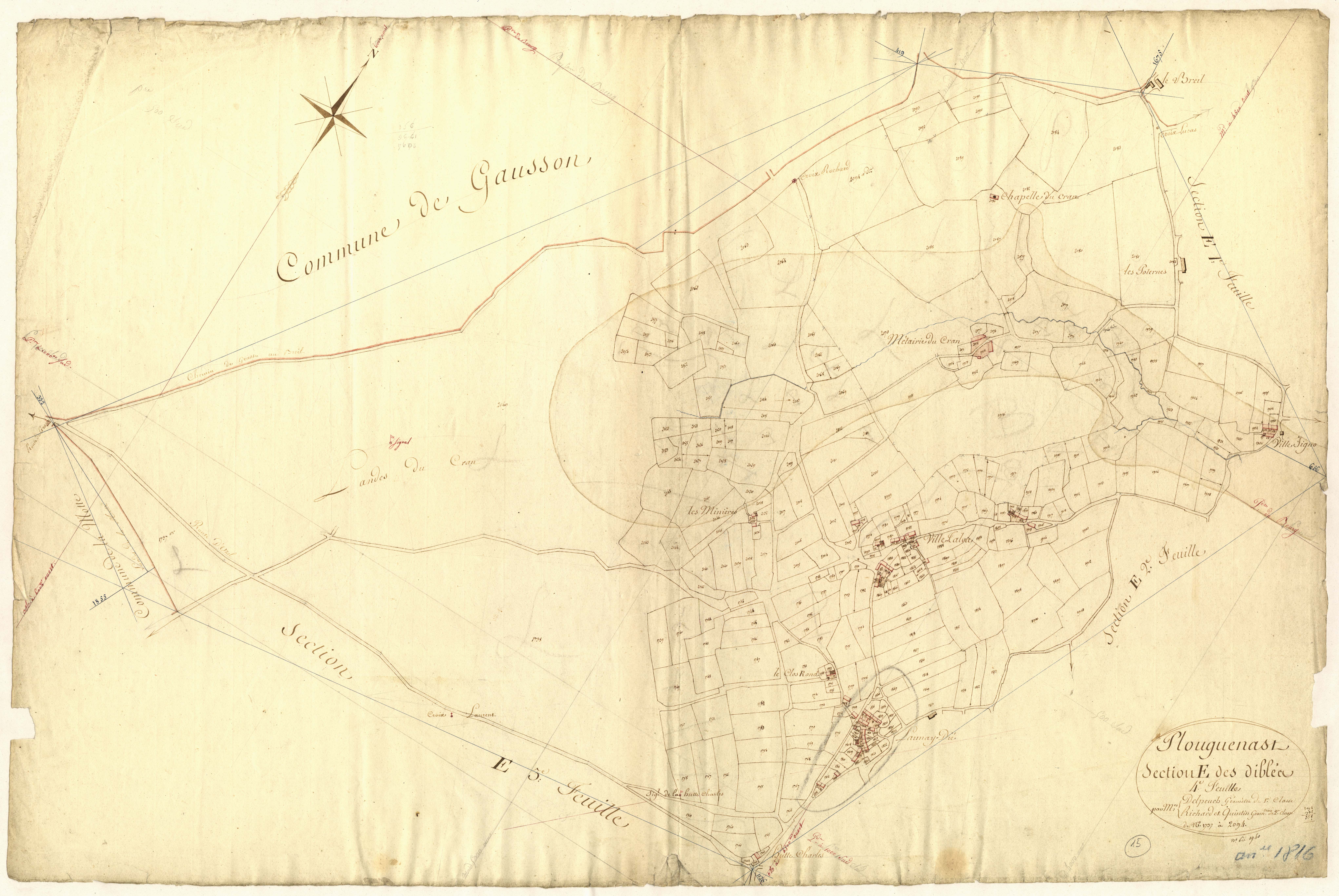 Plouguenast-Langast - Section E, 4e feuille