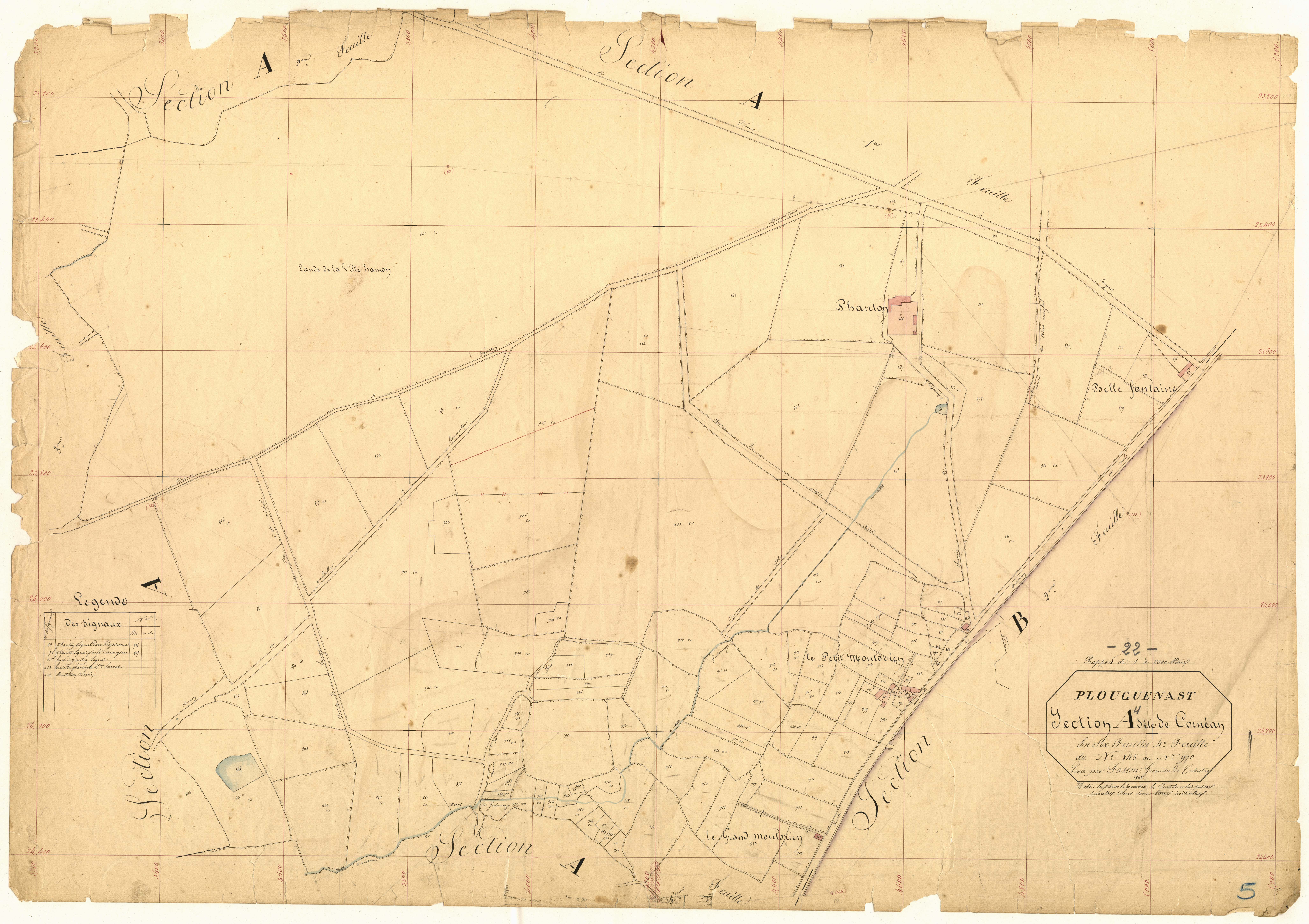 Plouguenast-Langast - Section A, 4e feuille