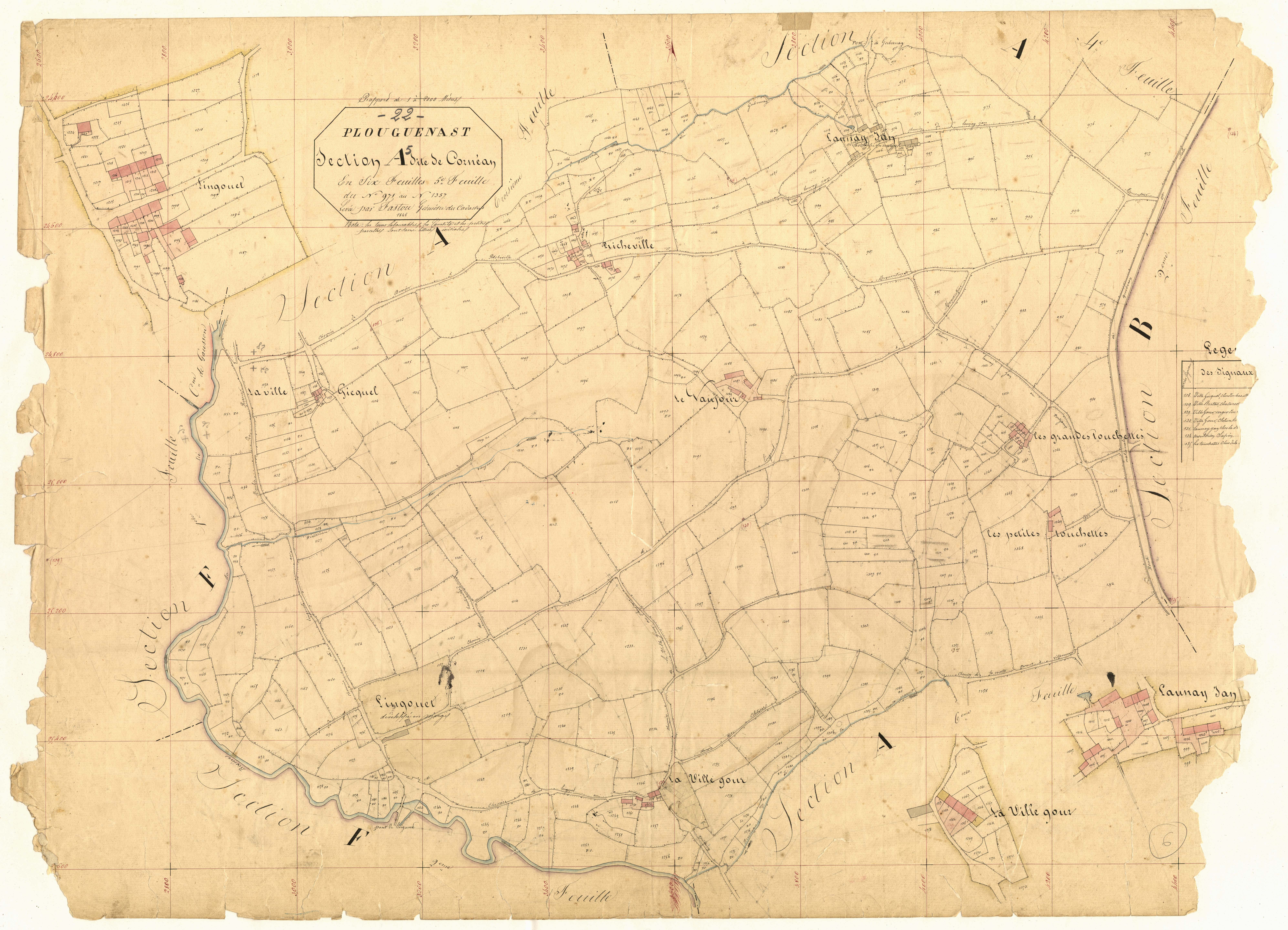 Plouguenast-Langast - Section A, 5e feuille