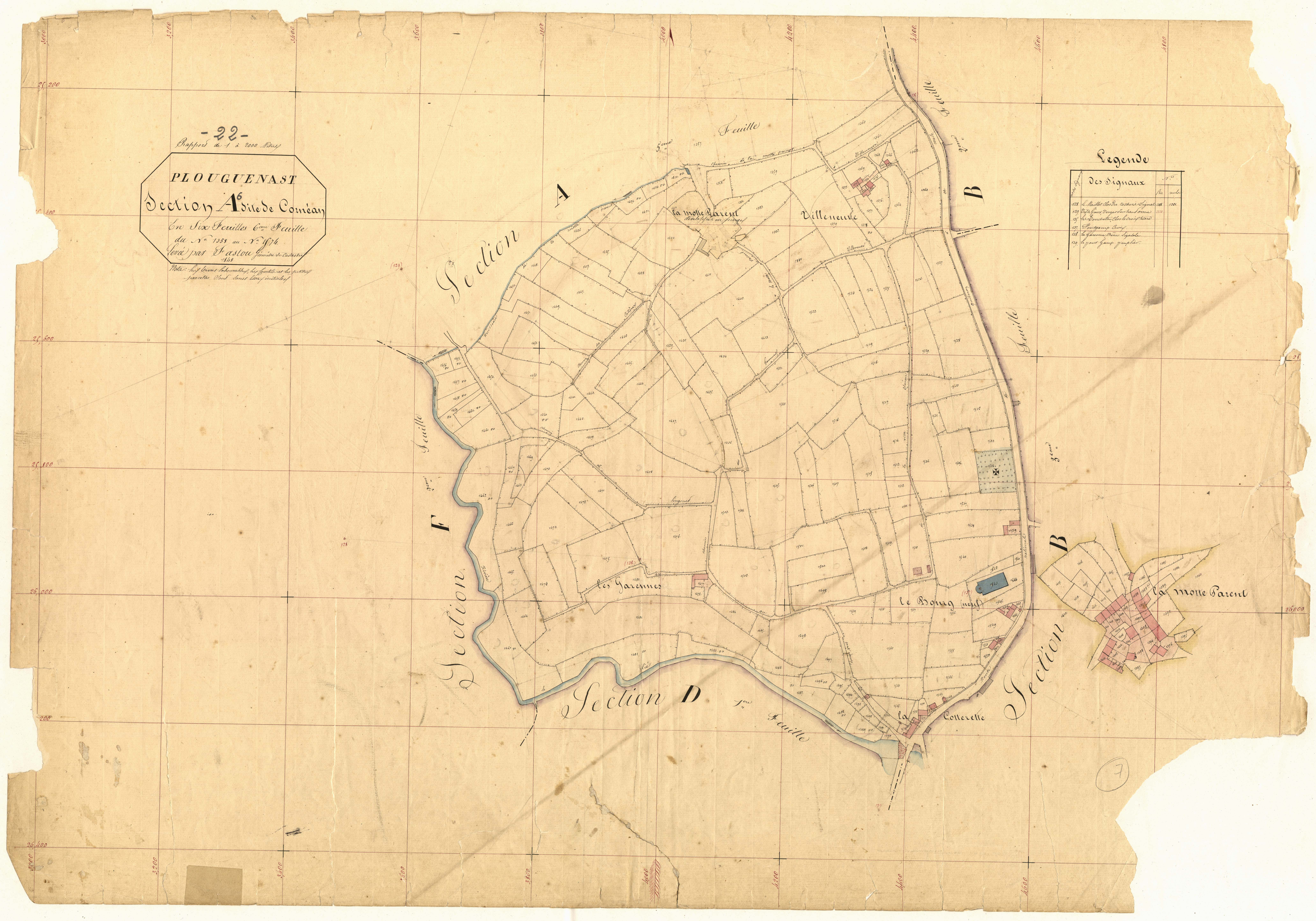 Plouguenast-Langast - Section A, 6e feuille