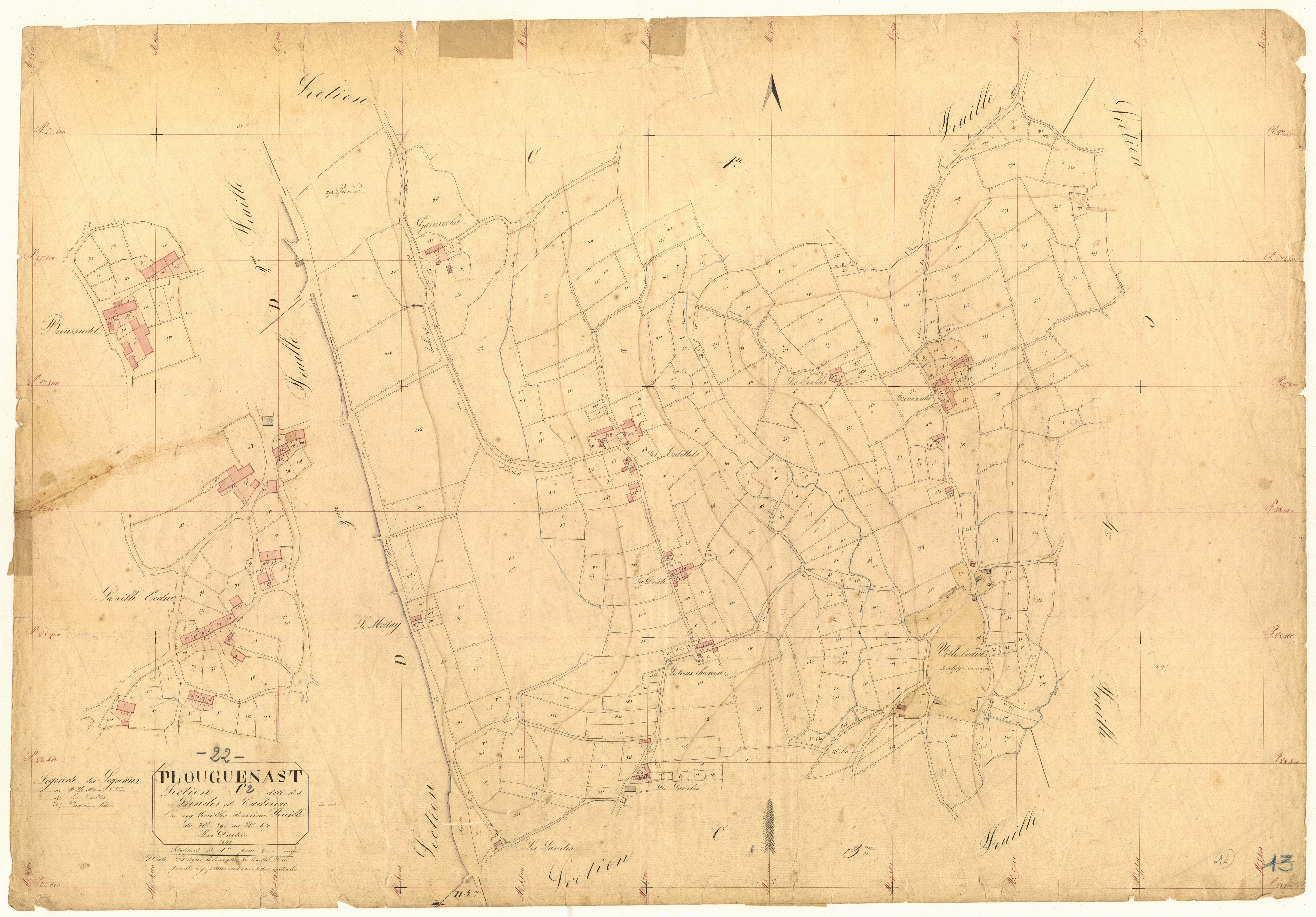 Plouguenast-Langast - Section C, 2e feuille