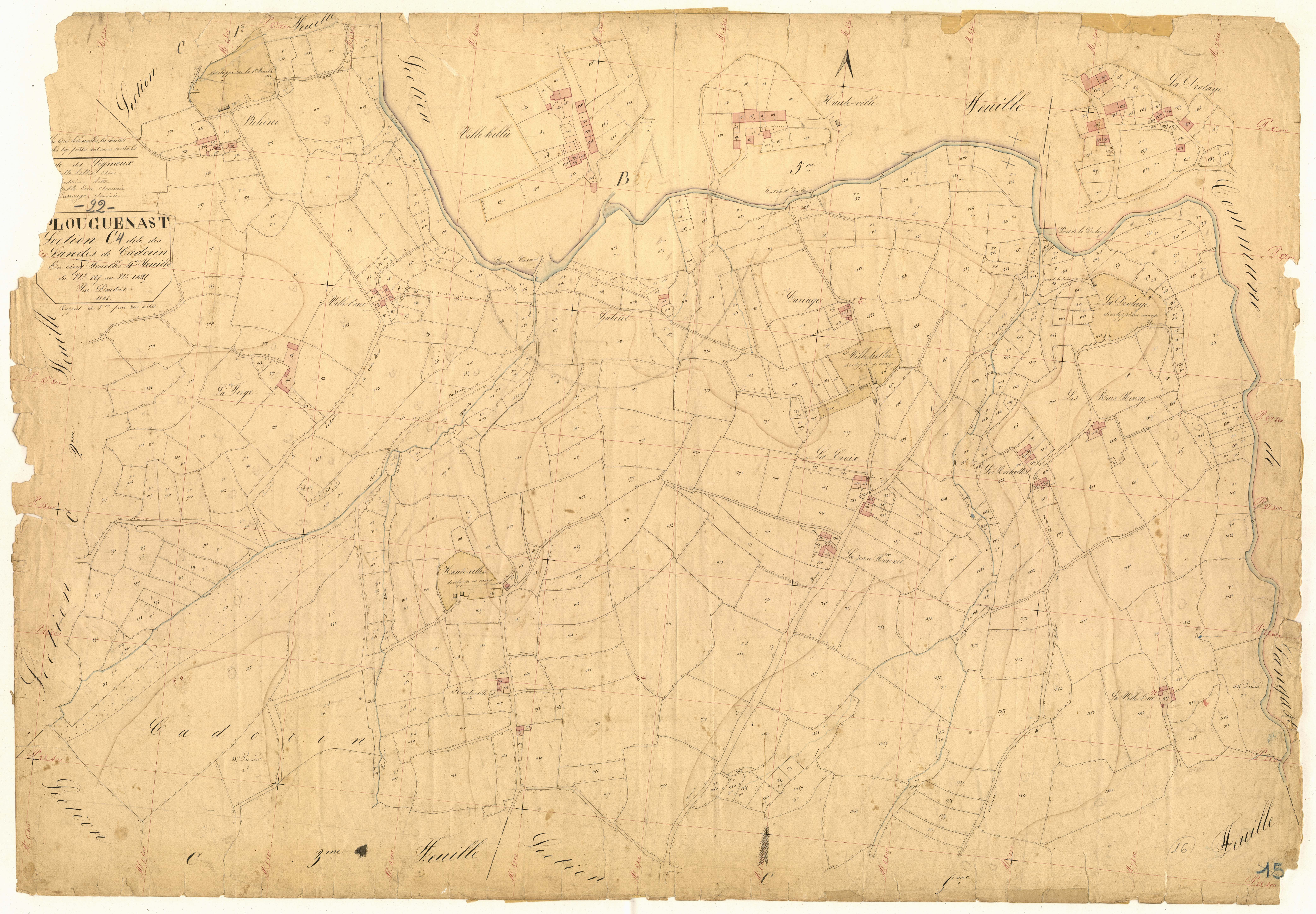Plouguenast-Langast - Section C, 4e feuille