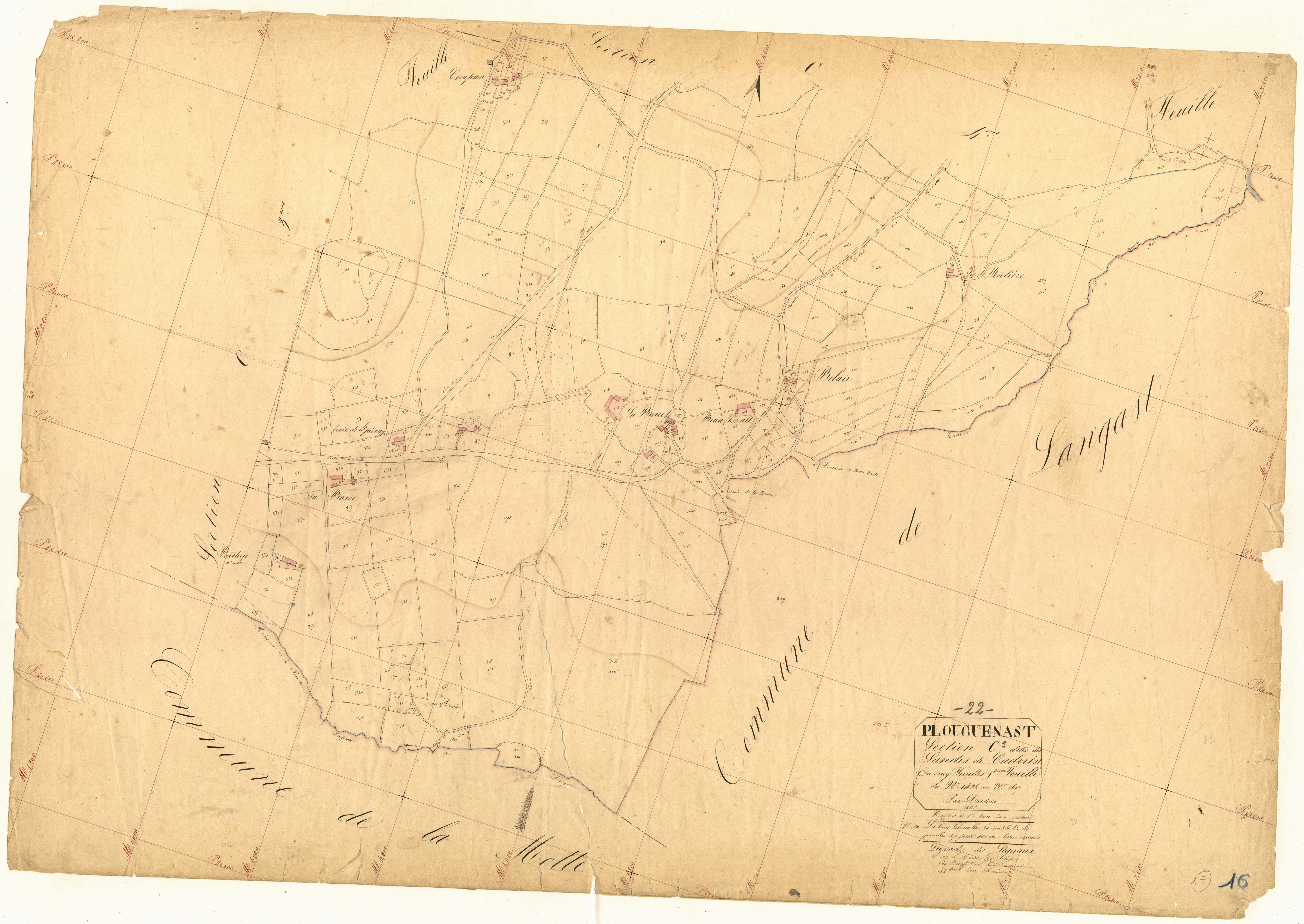 Plouguenast-Langast - Section C, 5e feuille