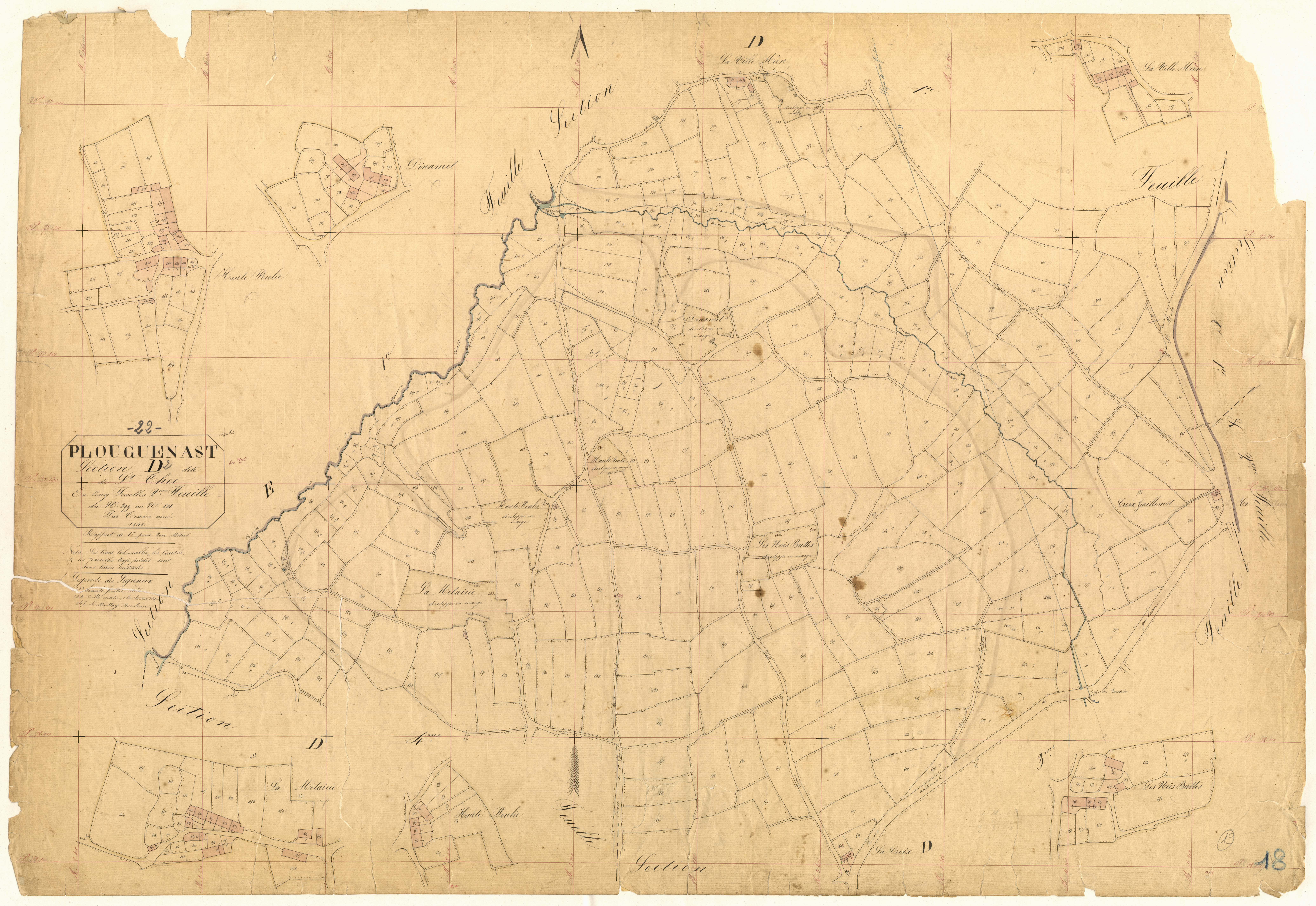 Plouguenast-Langast - Section D, 2e feuille