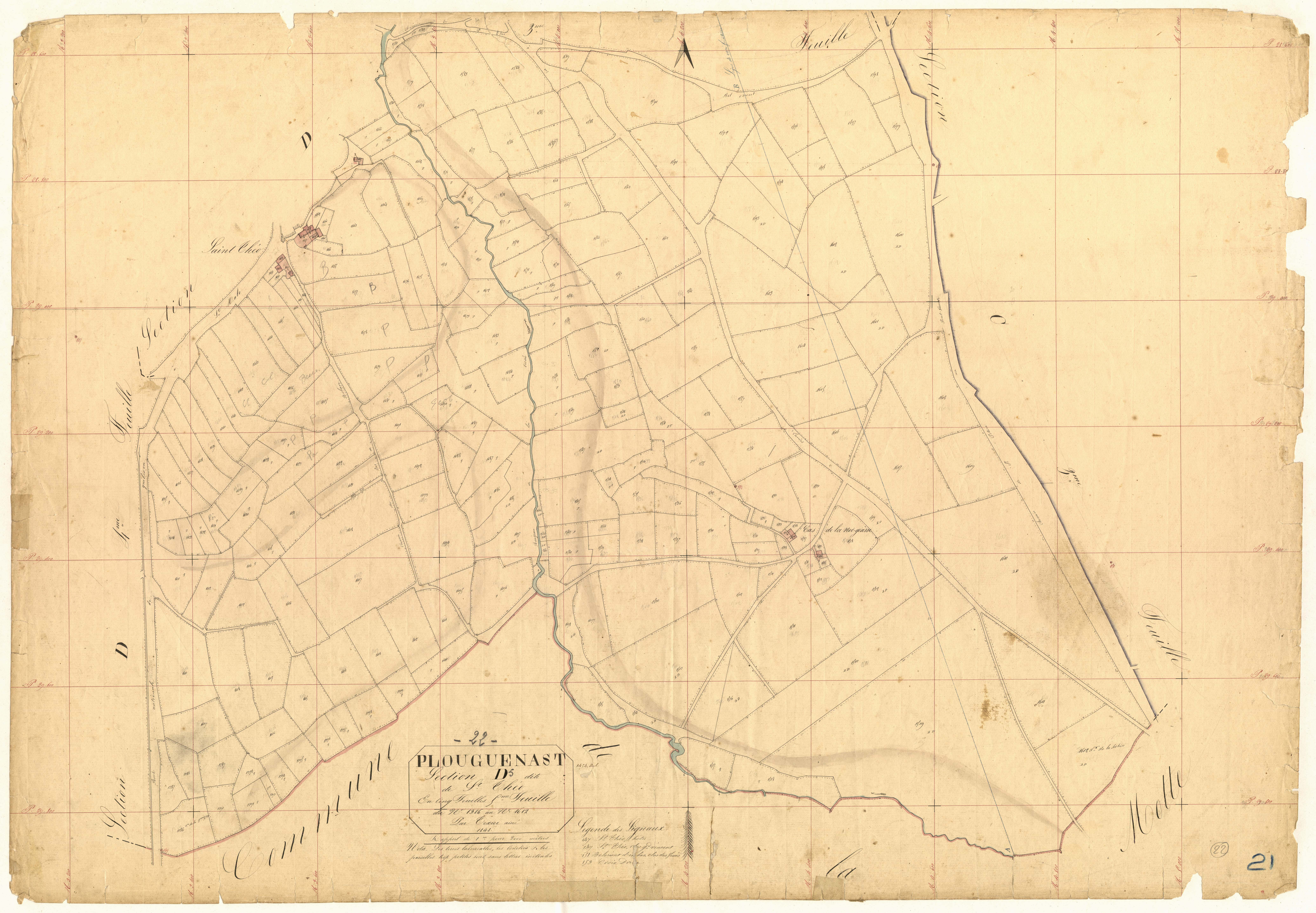 Plouguenast-Langast - Section D, 5e feuille