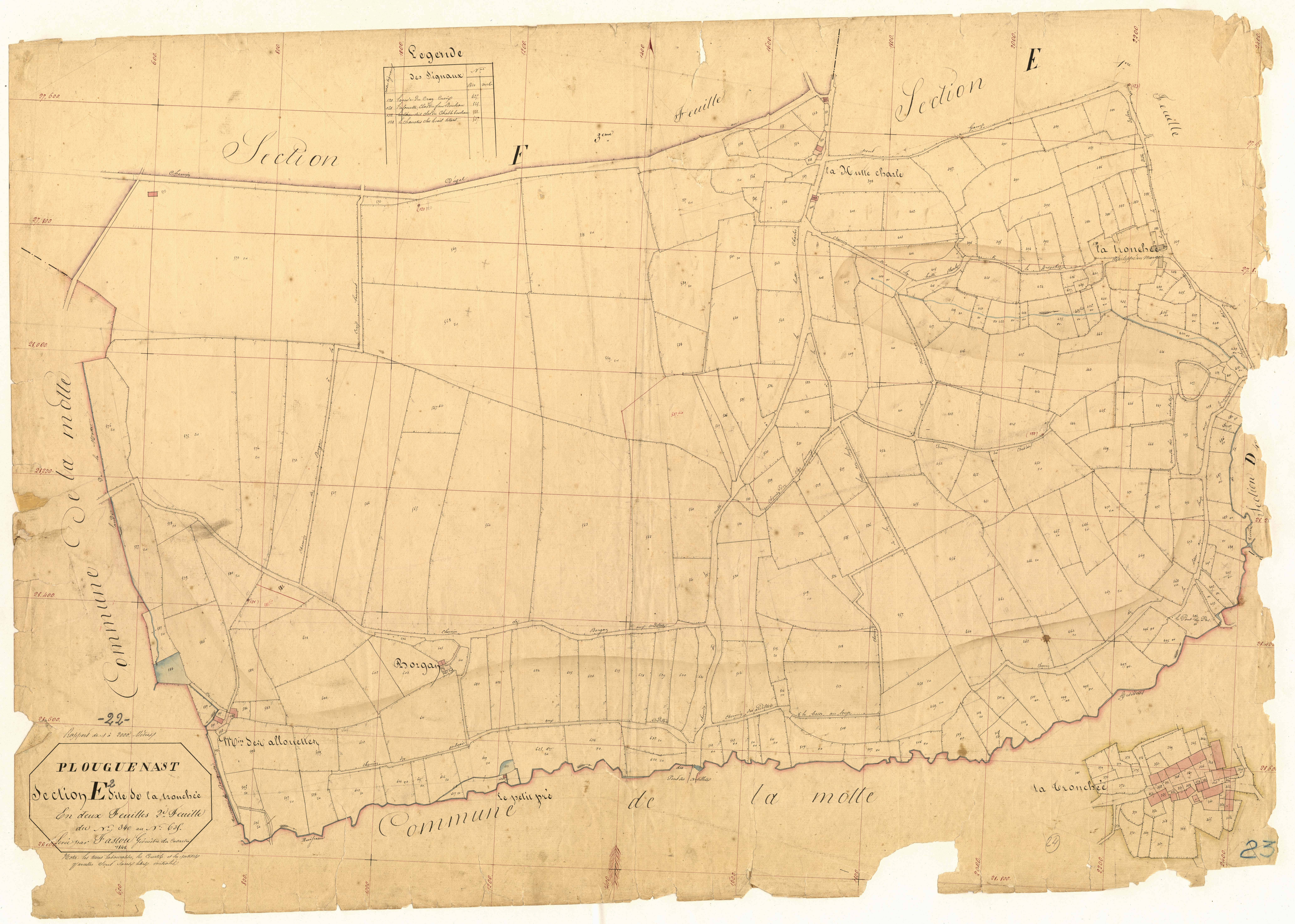 Plouguenast-Langast - Section E, 2e feuille